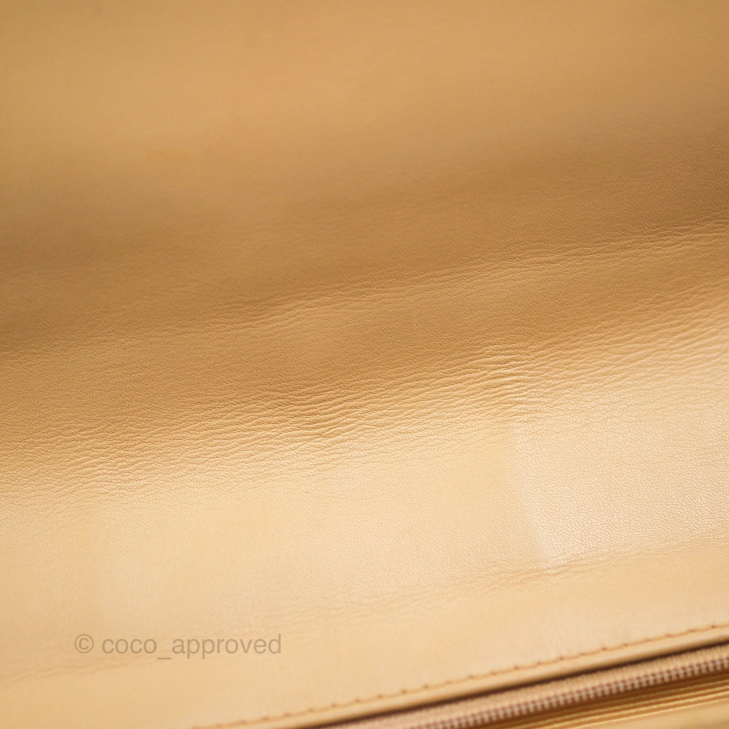 Chanel Vintage Jumbo Beige Flap Bag Lambskin Enamel Hardware