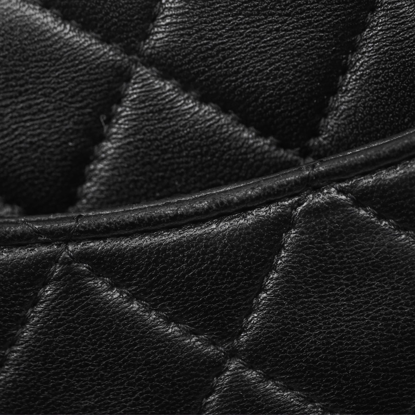 Chanel Quilted Mini Rectangular Flap Black Lambskin Silver Hardware