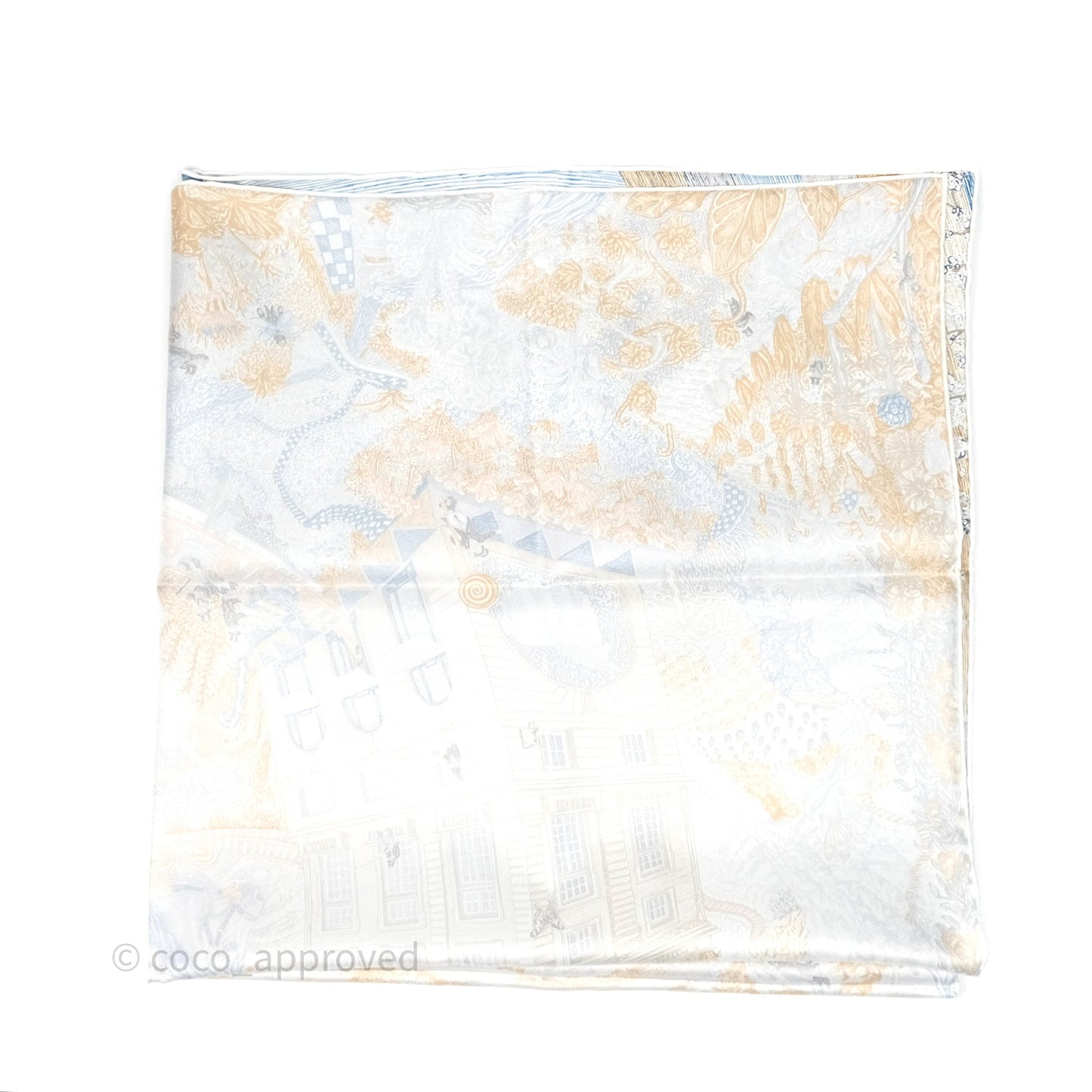 Hermès Les Folies du Faubourg Scarf 90