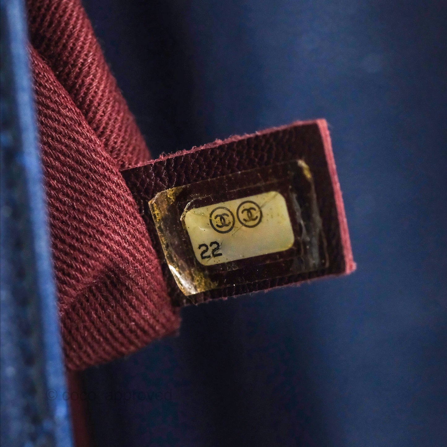 Chanel Quilted Small Double Carry Waist Chain Flap Dark Blue Shiny Goatskin