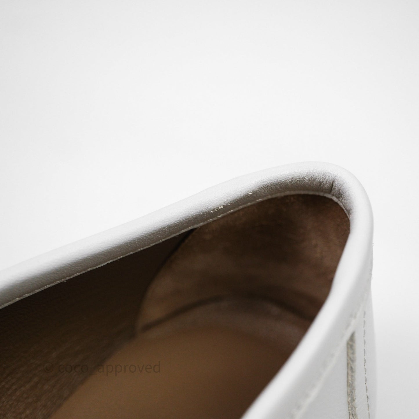 Hermès Royal Loafers White Calfskin Size 38