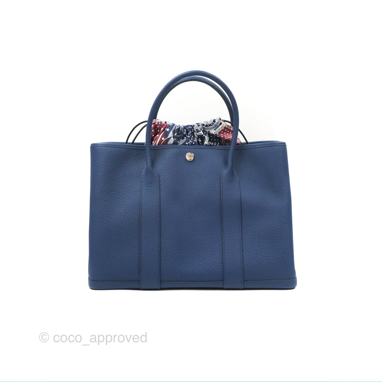 Hermès Garden Pouch 36 Bleu Saphir/ Bordeaux/ Bleu Marine