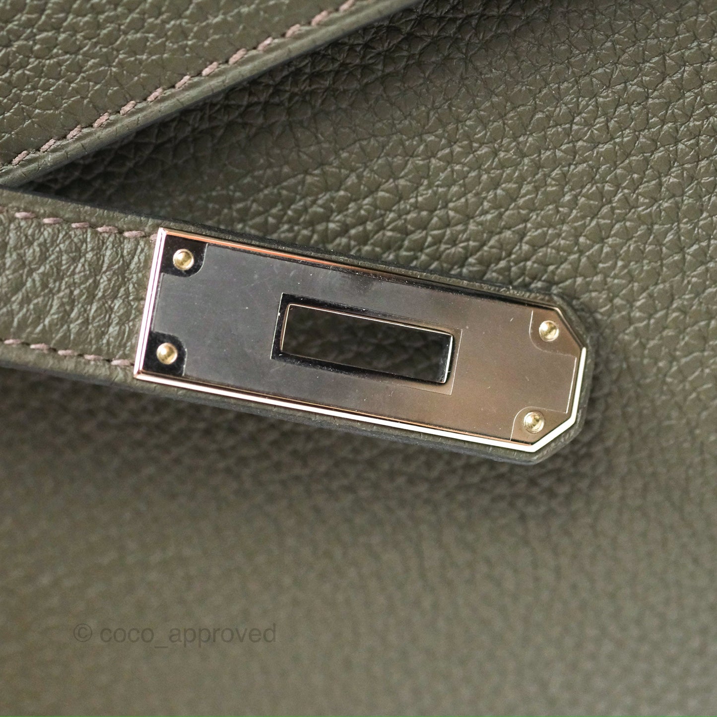 Hermès Kelly Depeches 25 Pouch Vert De Gris Togo
