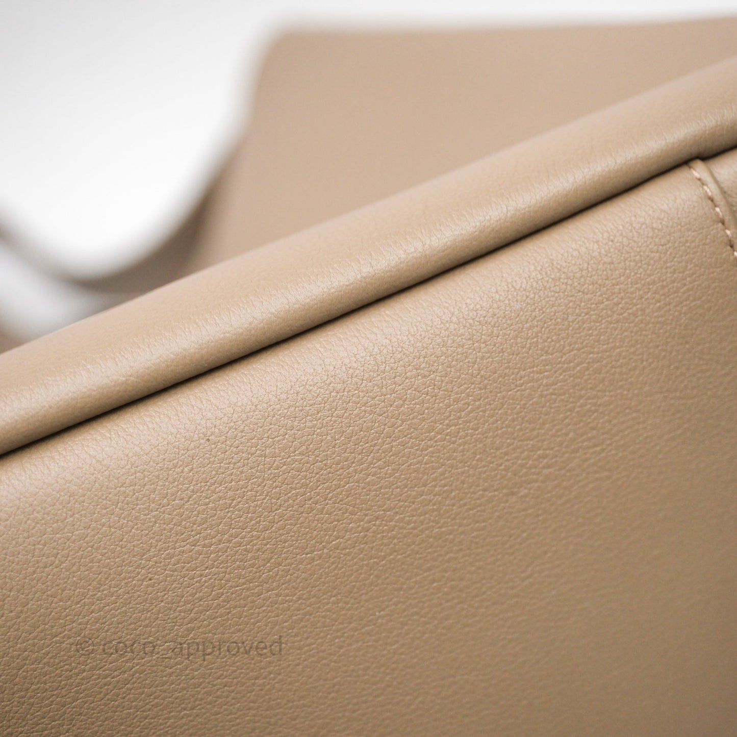 Saint Laurent LE 5 à 7 Supple Large Dusty Grey Grained Leather Gold Hardware
