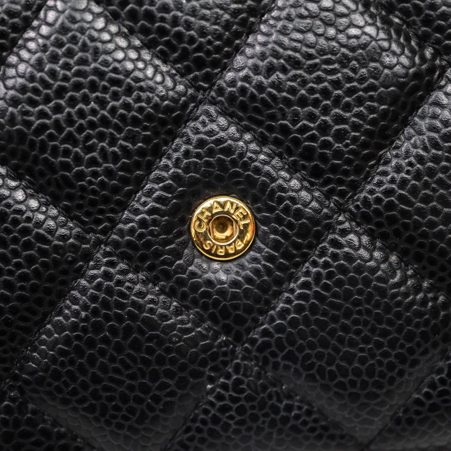 Chanel Classic Wallet On Chain WOC Quilted Black Caviar Gold Hardware