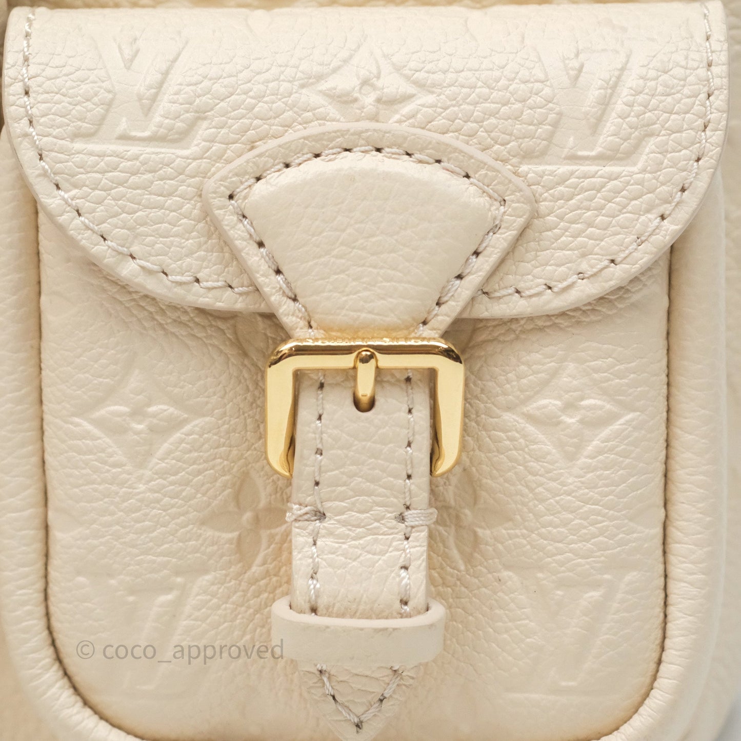 Louis Vuitton Backup Cream Monogram Empreinte Leather