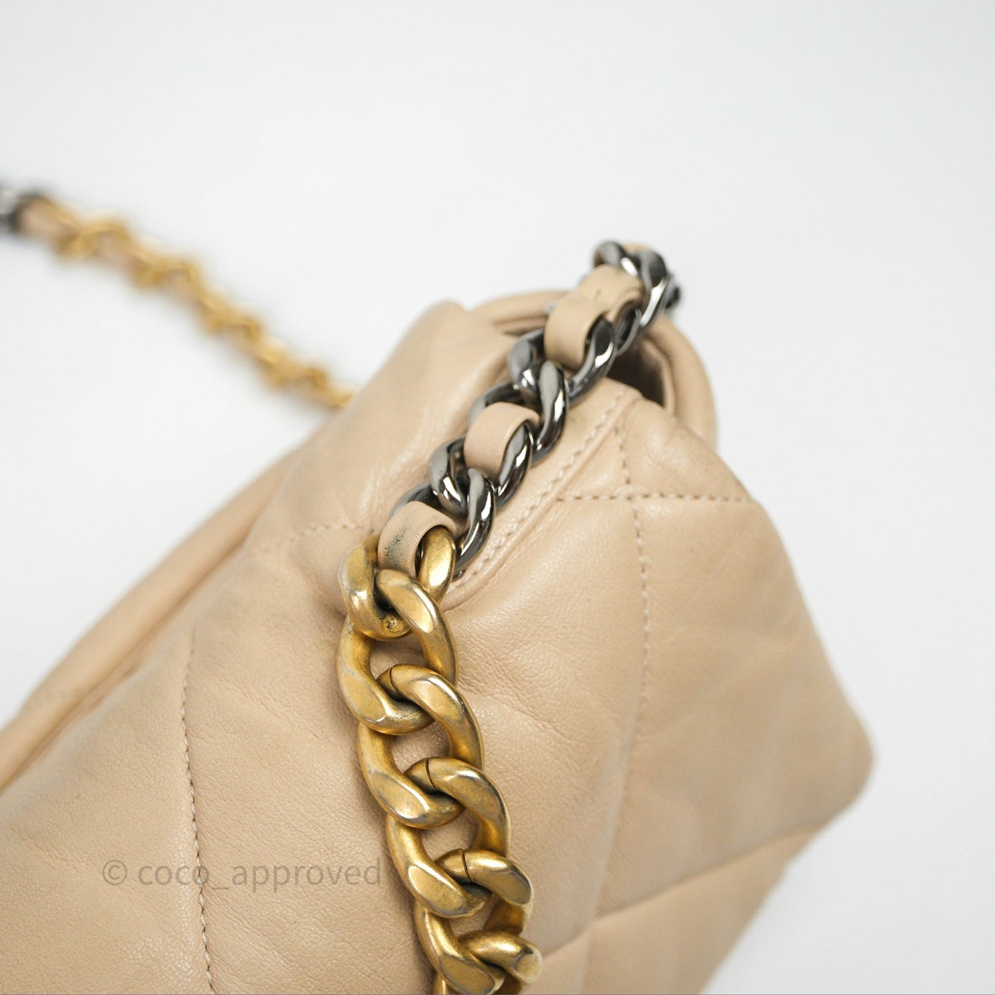 Chanel 19 Small Beige Mixed Hardware