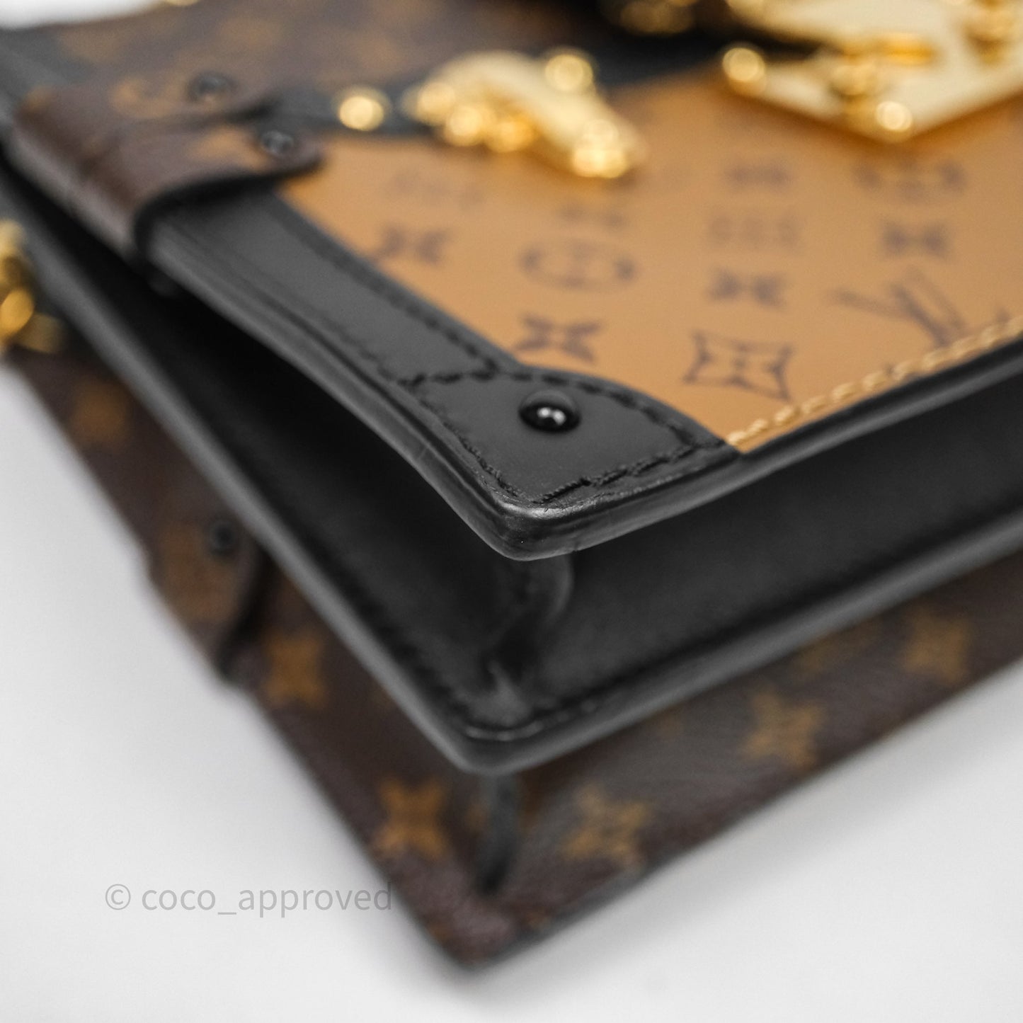 Louis Vuitton Monogram Reverse Trunk Clutch Bag