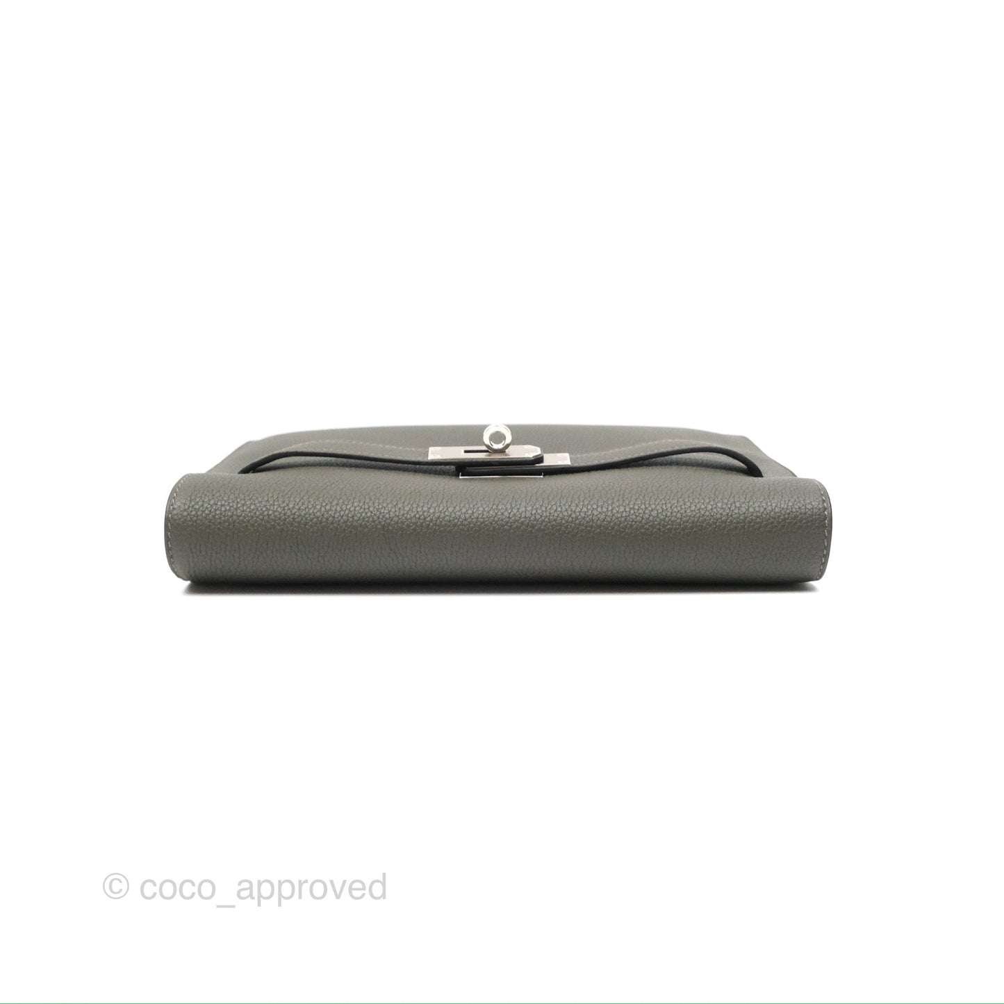 Hermès Kelly Depeches 25 Pouch Vert De Gris Togo