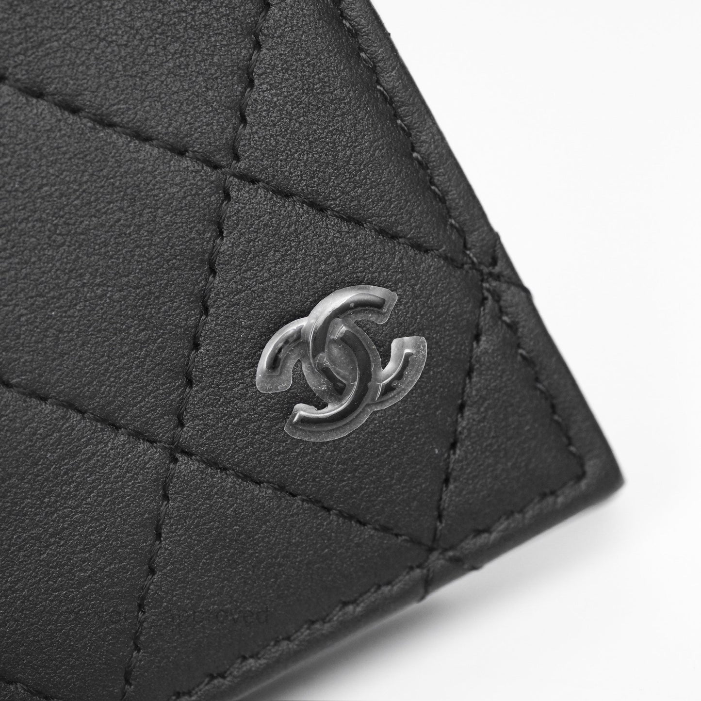 Chanel Card Holder Quilted So Black Calfskin 24P