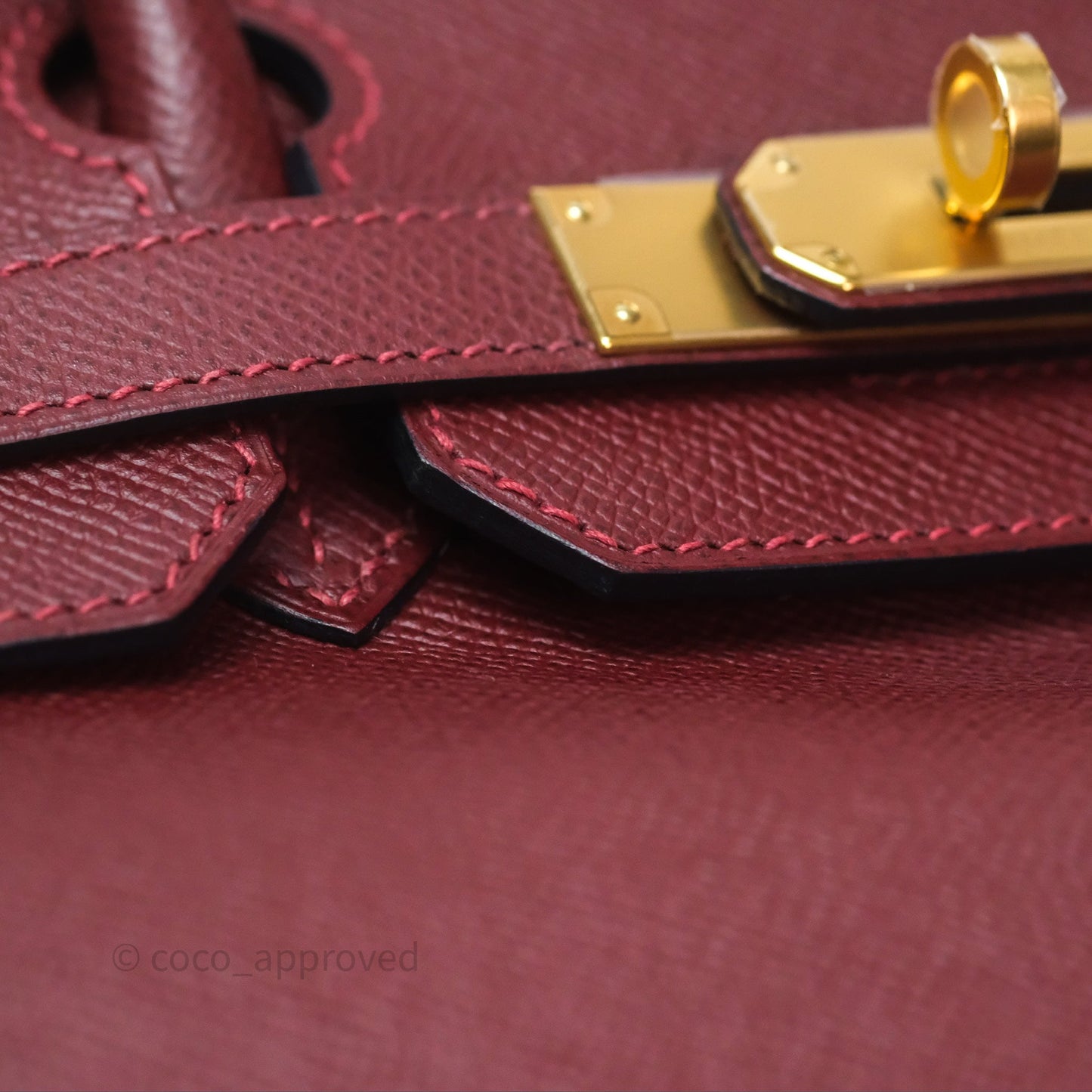 Hermès Birkin 30 Retourne Rouge H 55 Epsom Gold Hardware