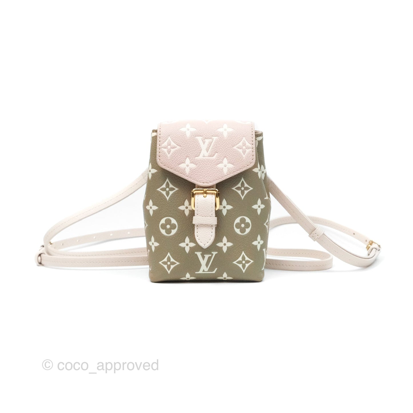 Louis Vuitton Monogram Spring in the City Tiny Backpack Khaki Green/ Beige/ Cream