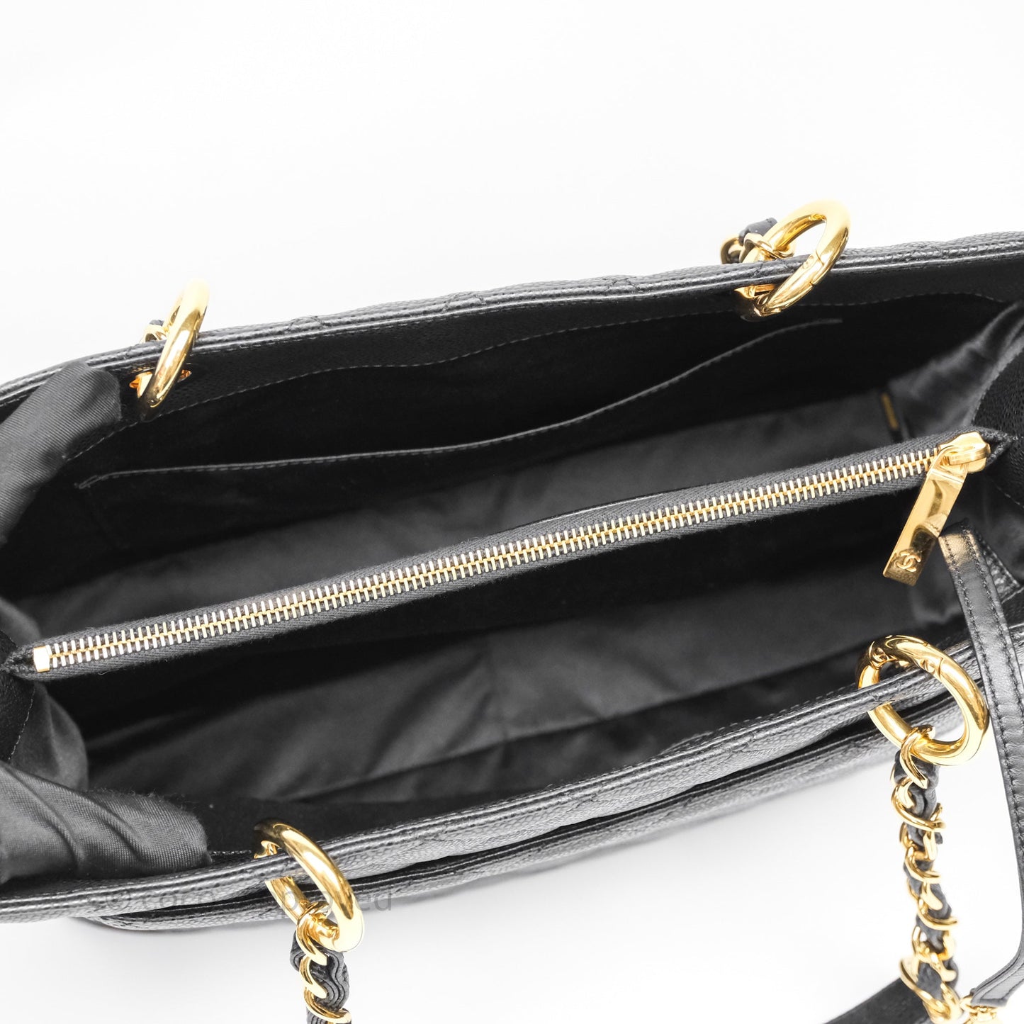 Chanel GST Black Caviar Gold Hardware