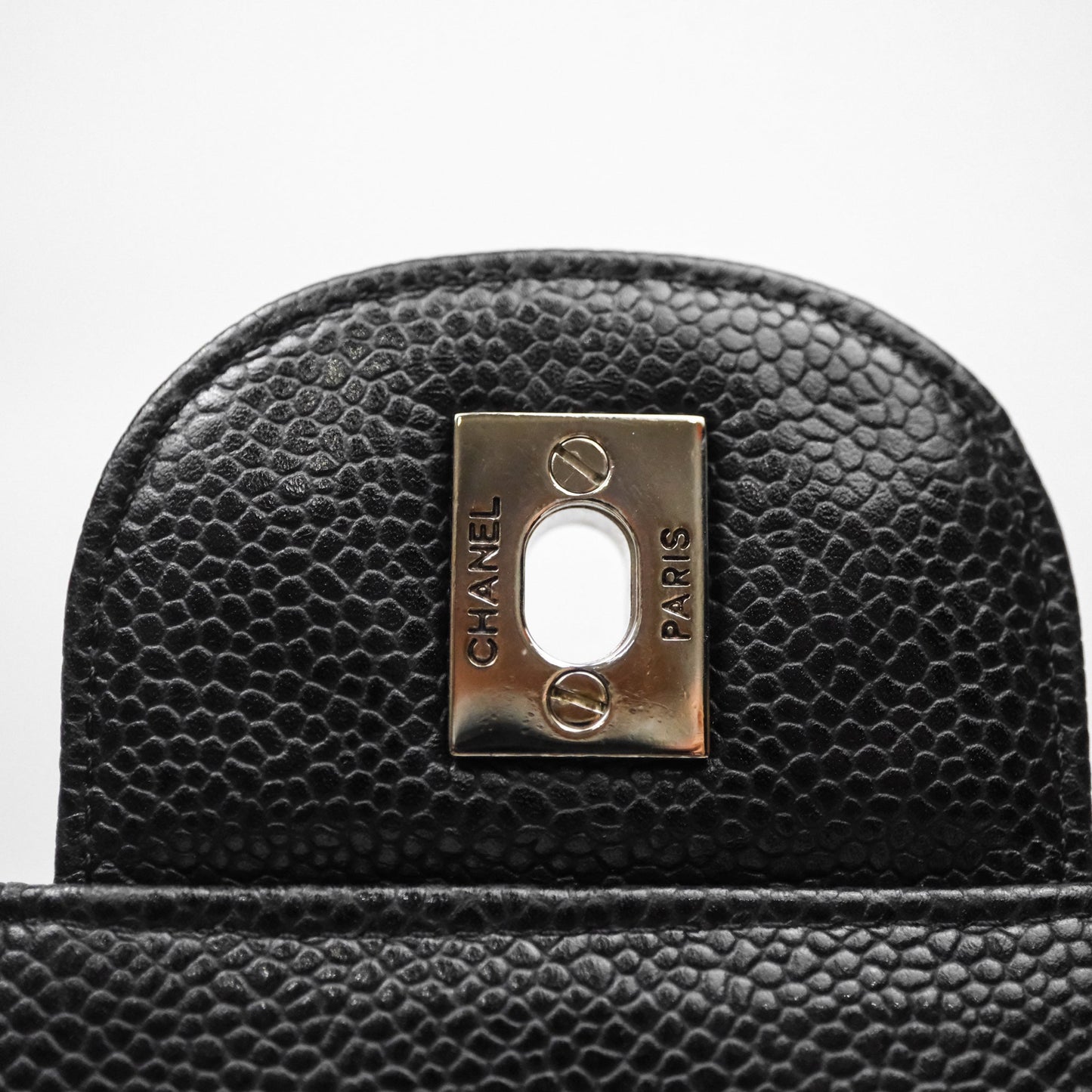 Chanel Jumbo Single Flap Black Caviar Silver Hardware