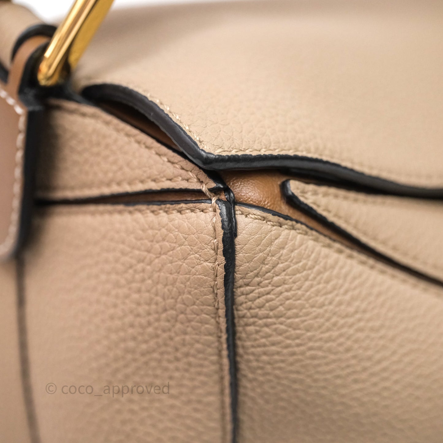 Loewe Medium Puzzle Bag Sand Mink Grained Calfskin