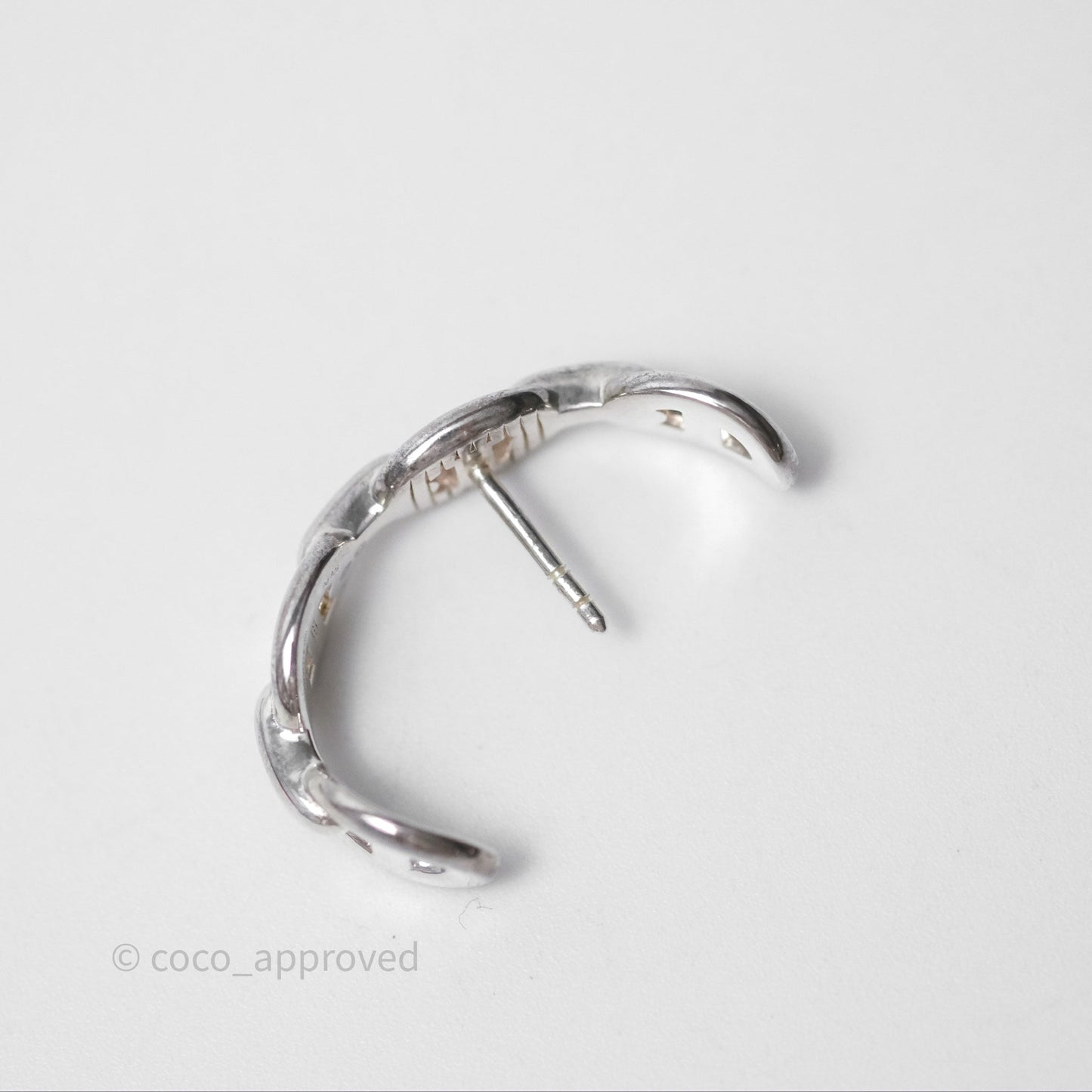 Hermès Chaine d'Ancre Enchainee Single Ear Climber Earrings Silver 925
