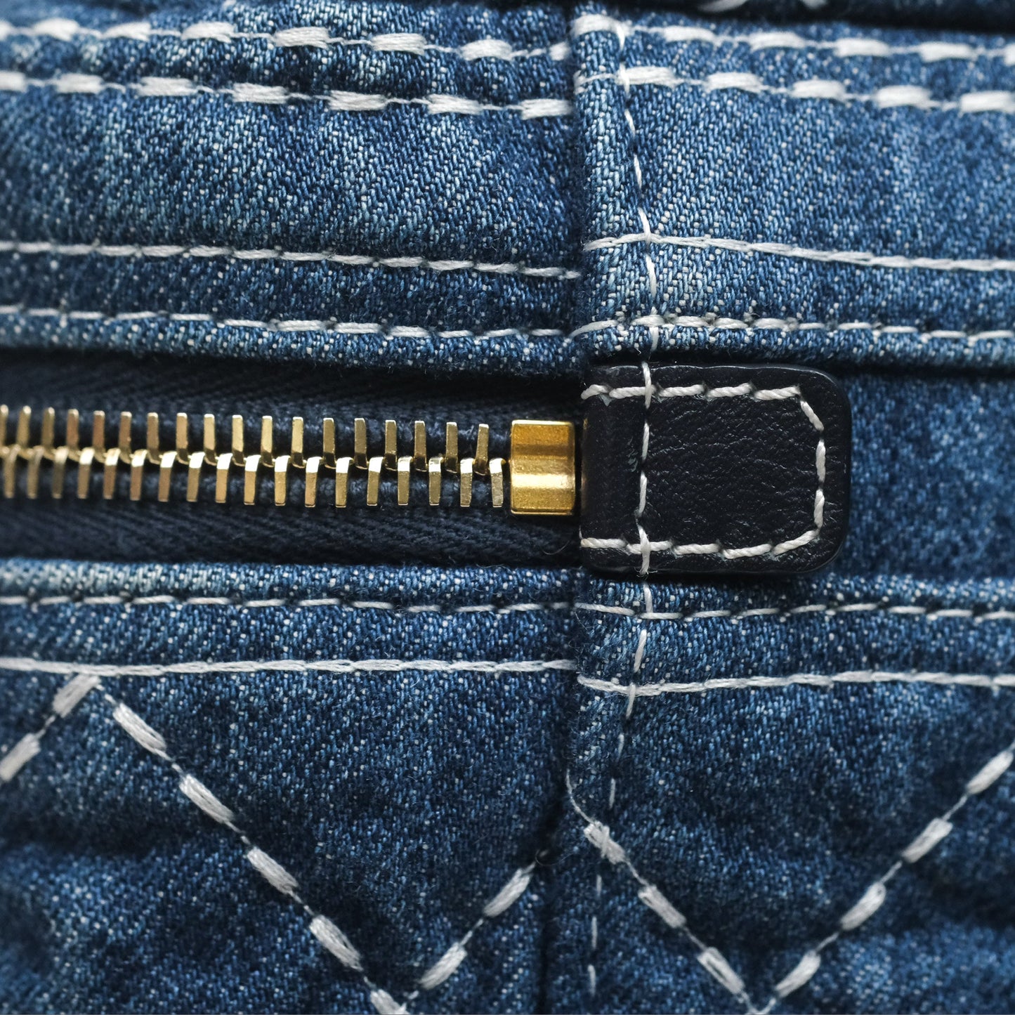 Chanel Quilted Trip Vanity Denim Aged Gold Hardware 20C