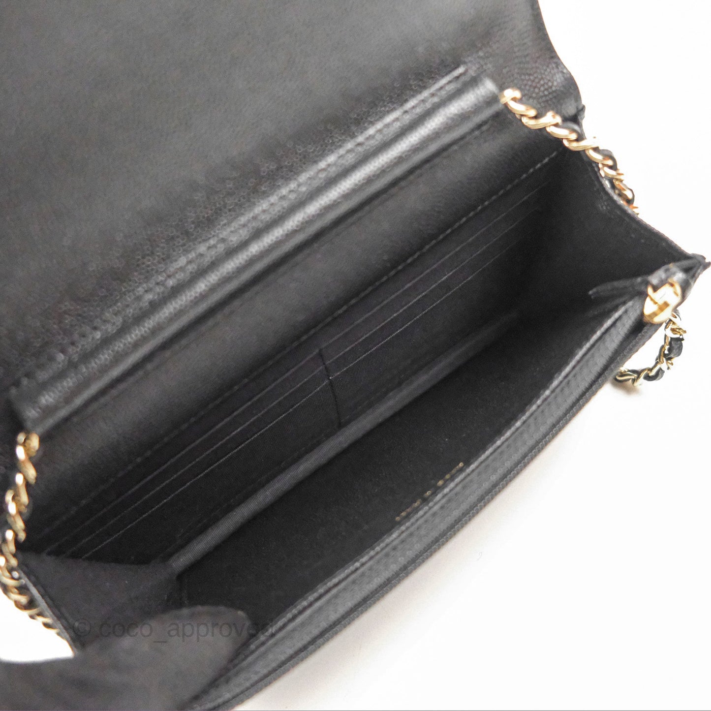 Chanel Mademoiselle WOC Black Caviar Gold Hardware
