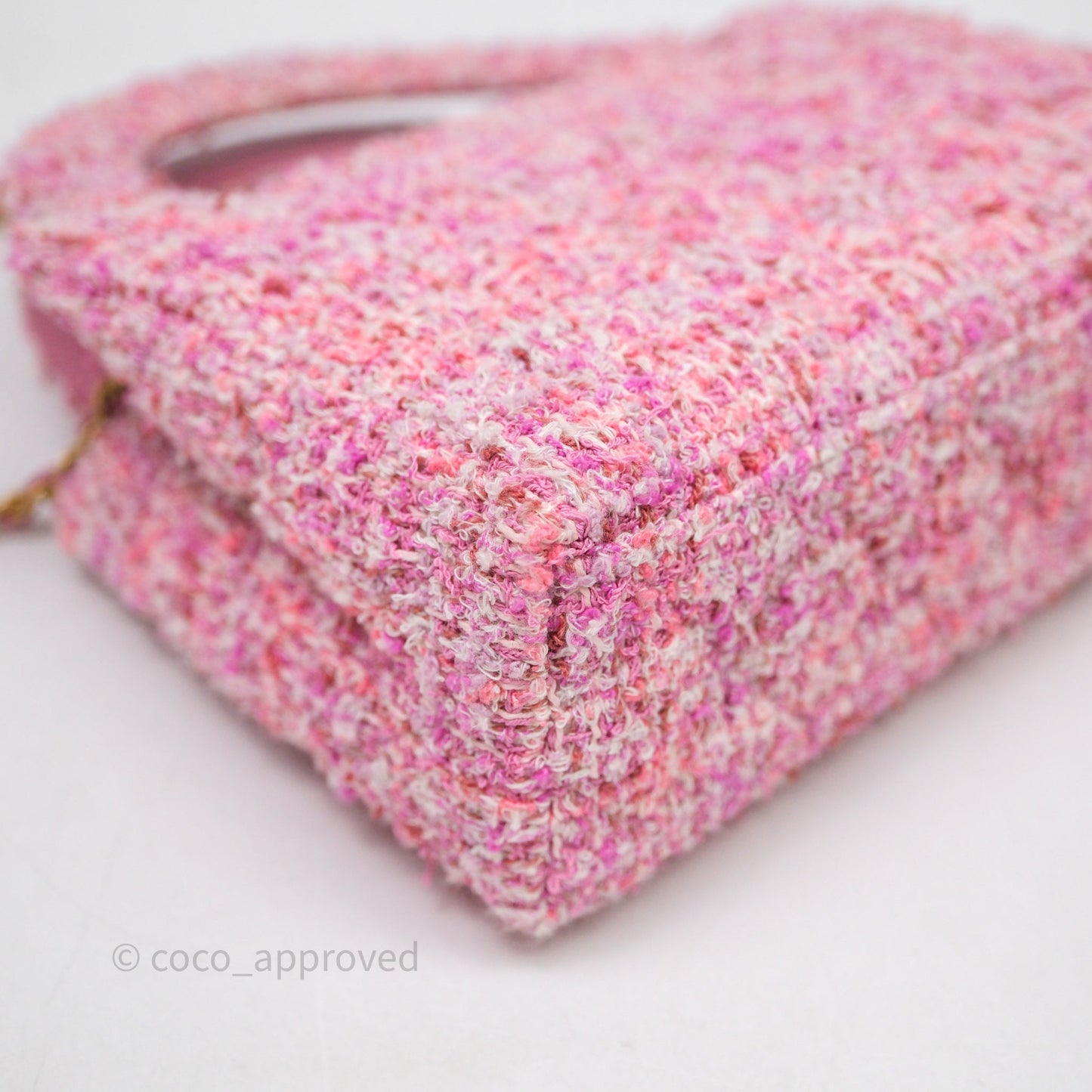 Chanel Kelly Bag Pink Tweed Aged Gold Hardware