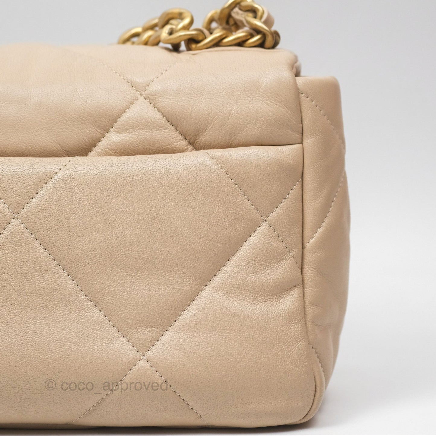 Chanel 19 Small Beige Mixed Hardware