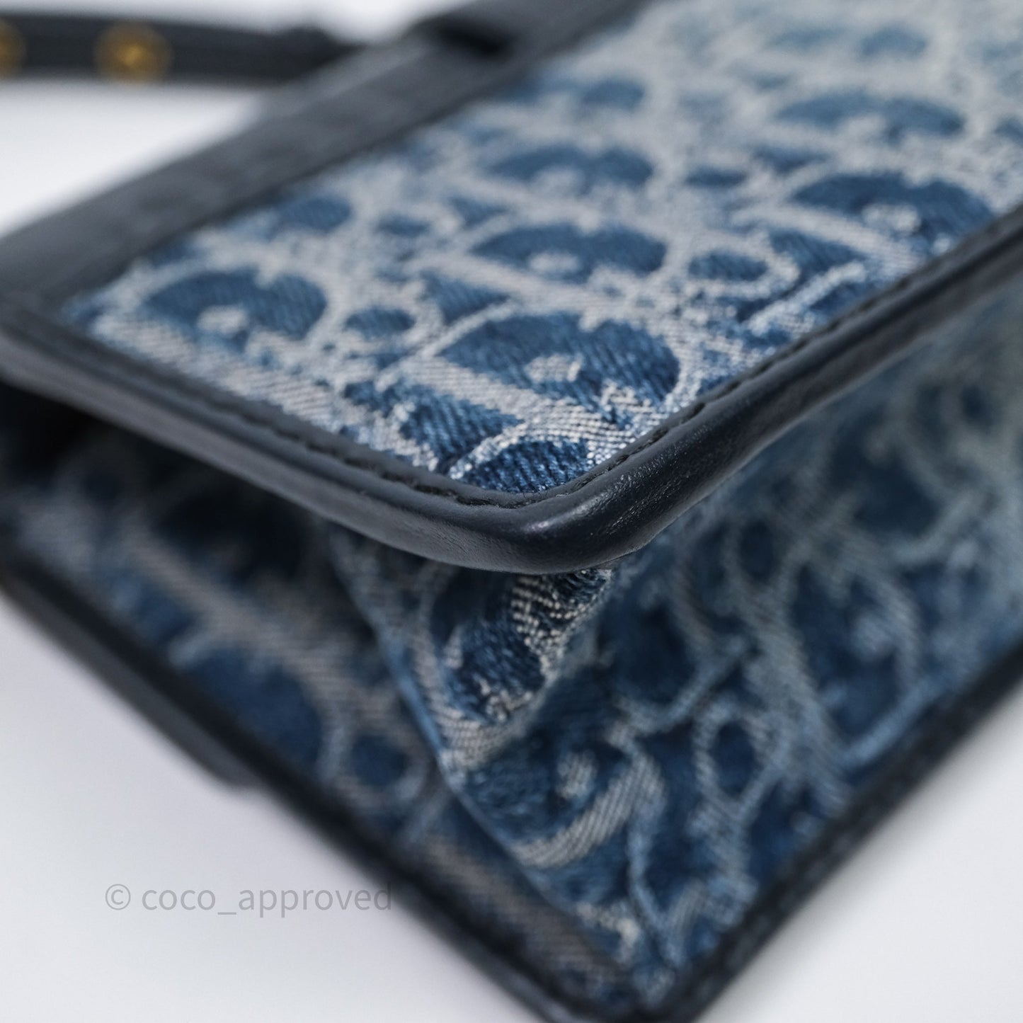 Christian Dior Montaigne East-West Bag Denim With Chain