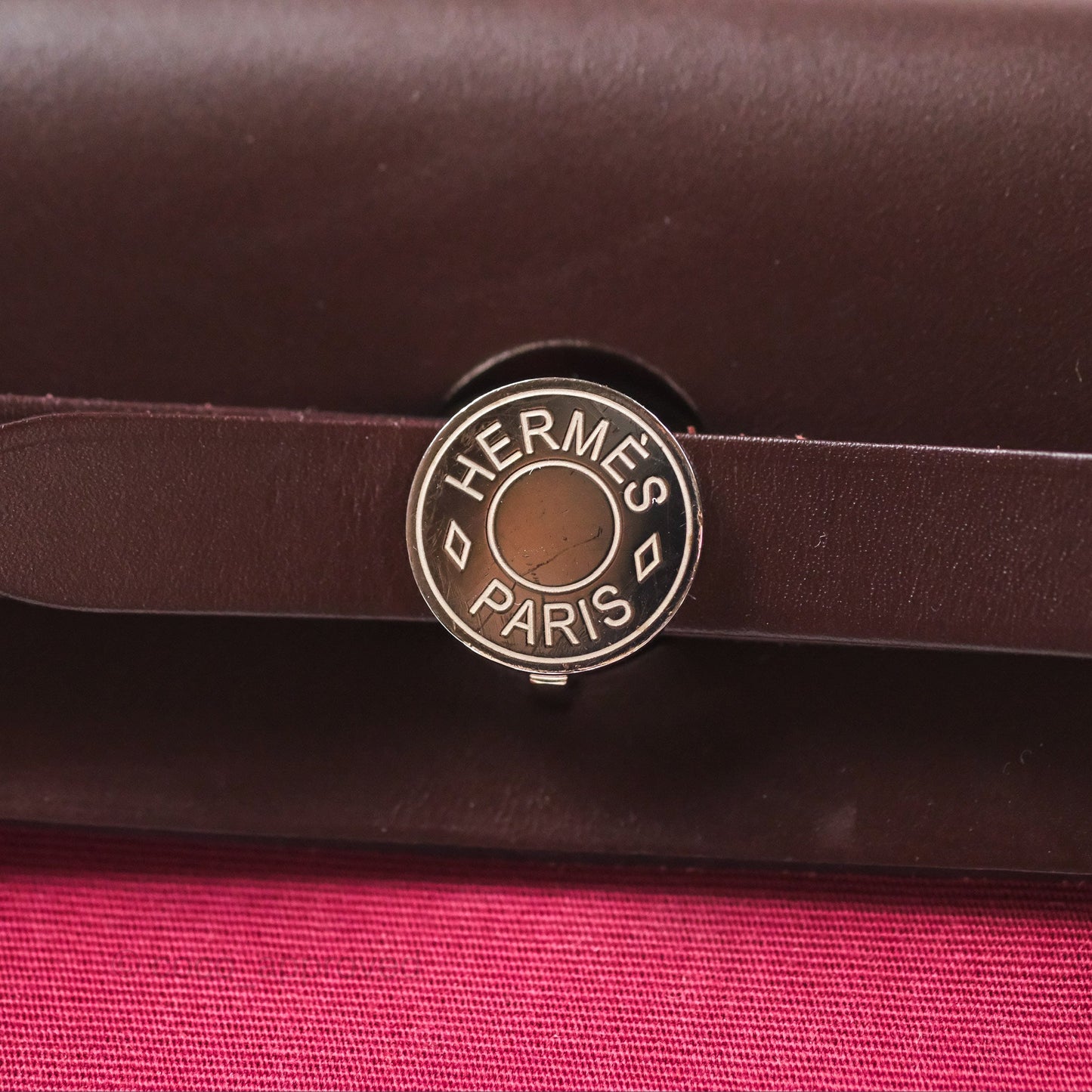 Hermès Herbag Zip 31 Retourne Rose Bubblegum L4/ Rubis B5 Canvas Palladium Hardware