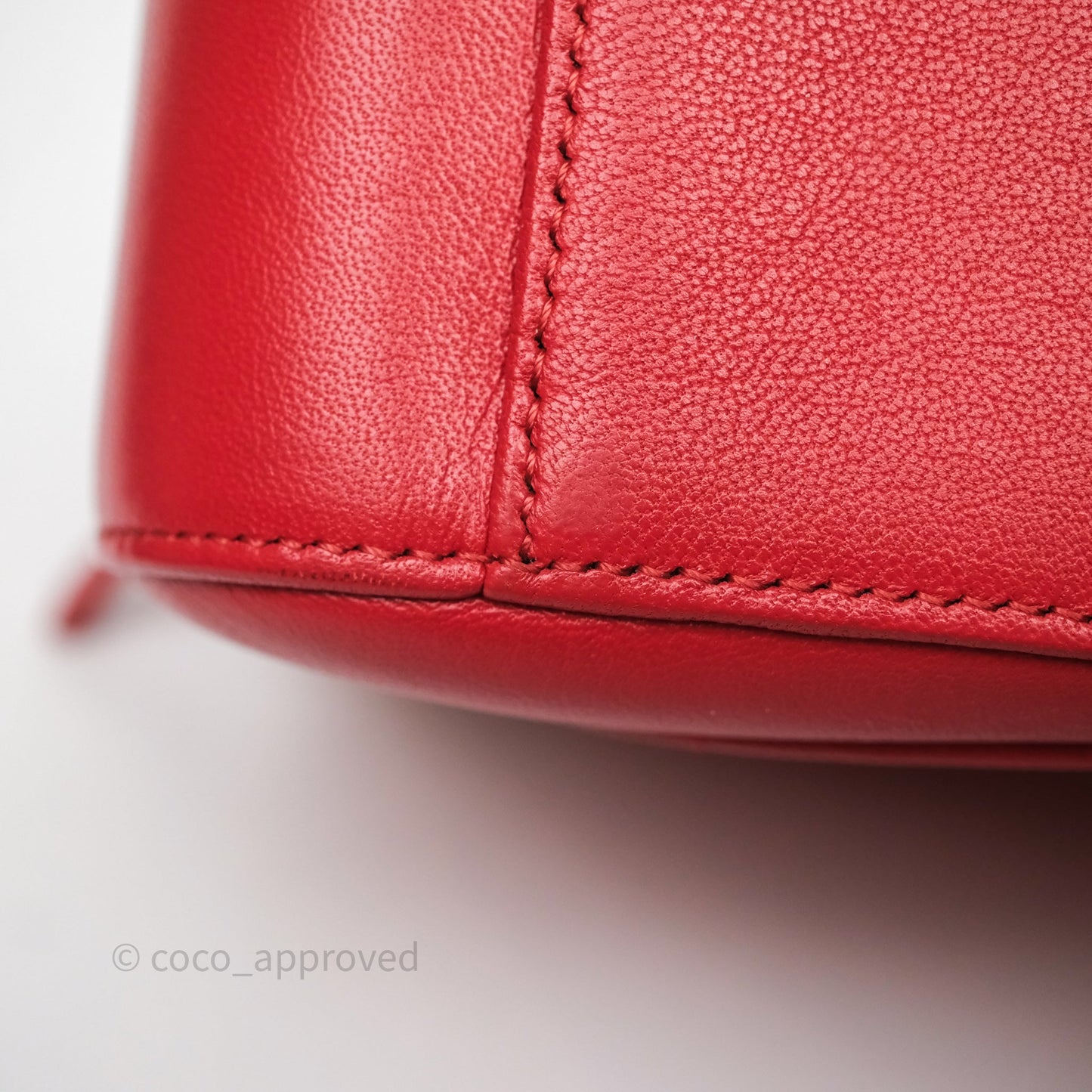 Chanel Infinity Camera Case Red Goatskin Aged Gold Hardware
