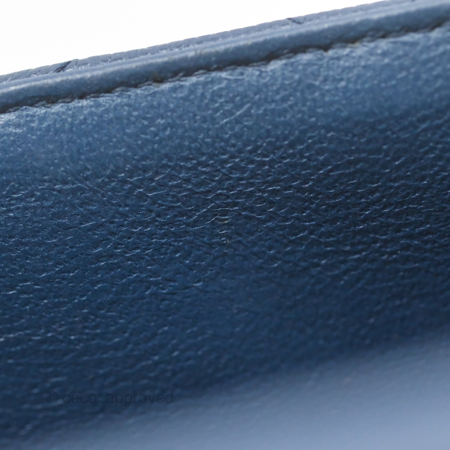 Chanel Mini Square Flap Quilted Navy Caviar Silver Hardware