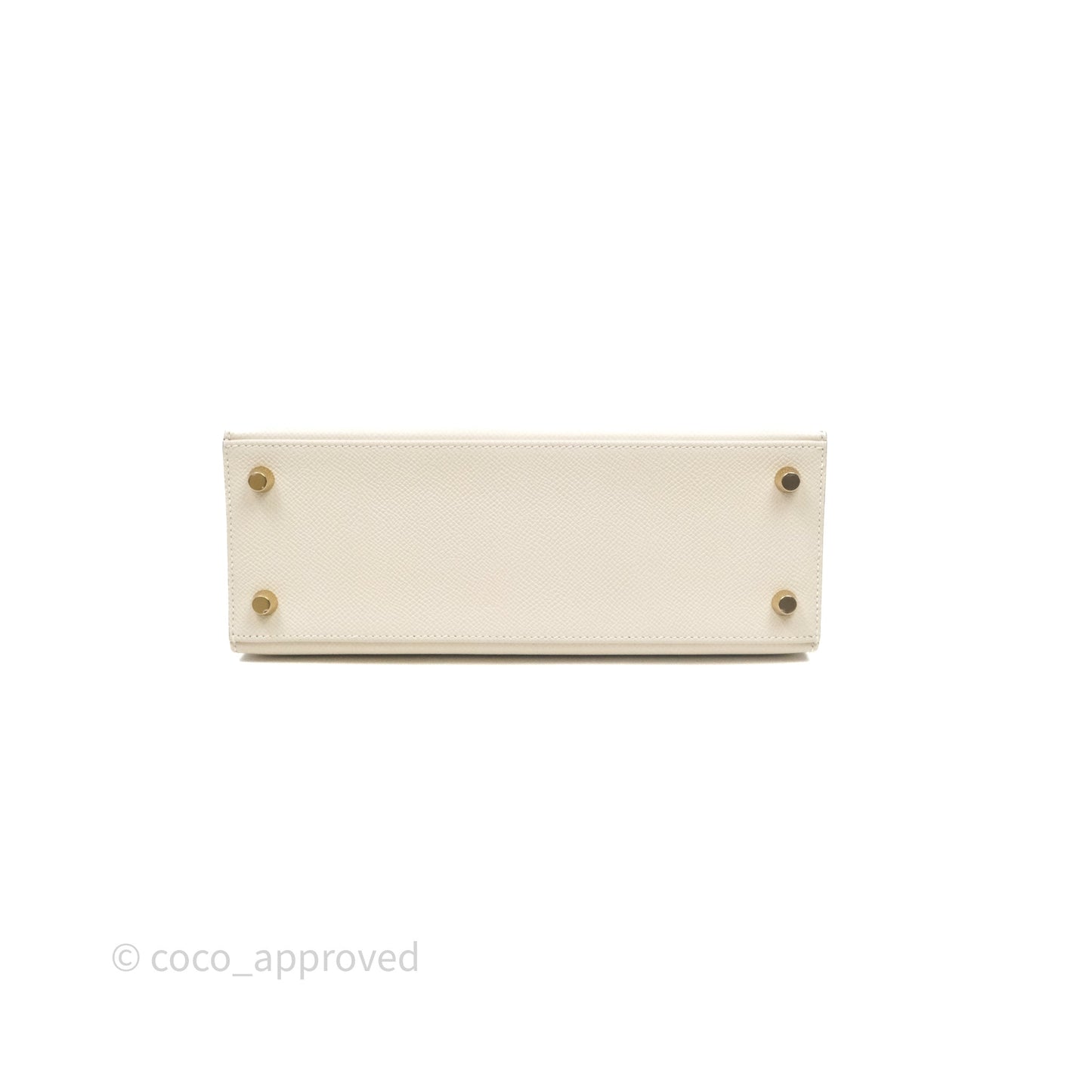 Hermes Kelly 25 Craie Epsom Gold Hardware