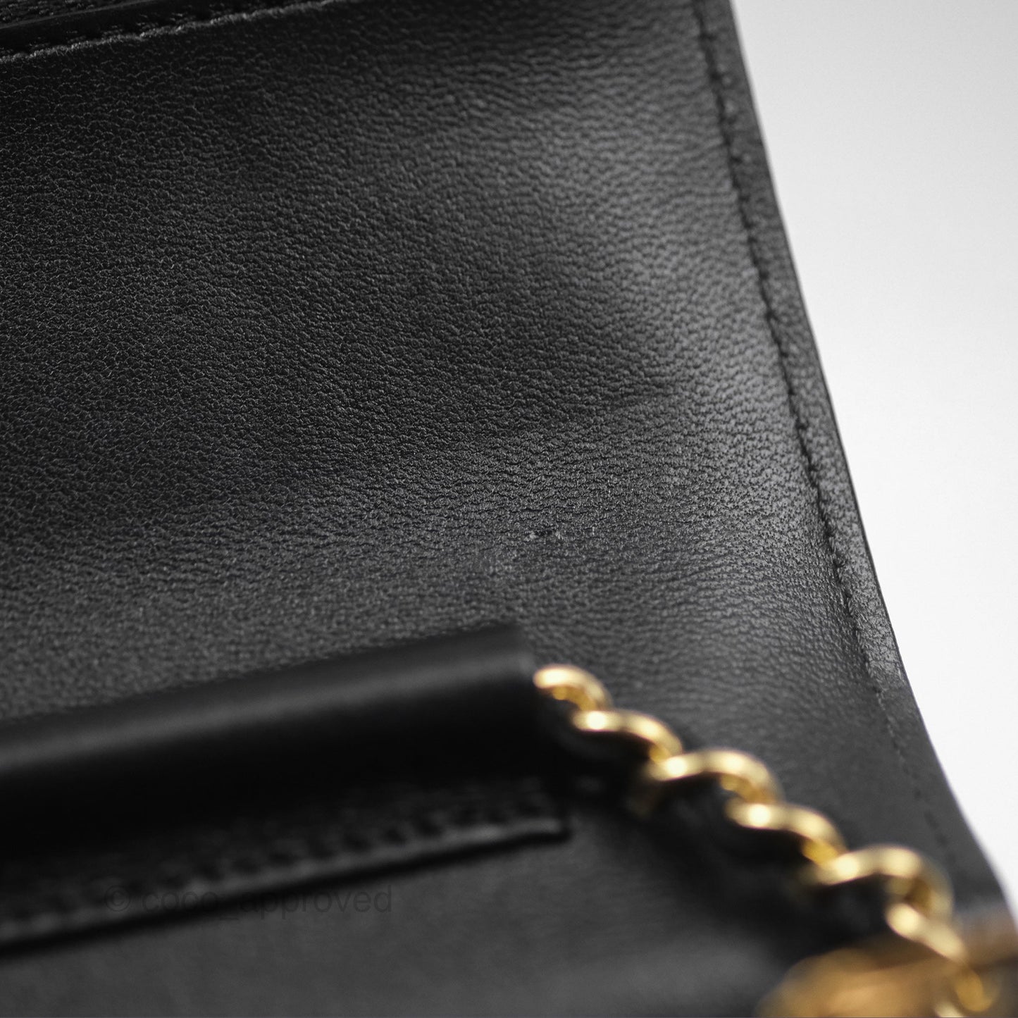 Chanel Quilted Classic WOC Black Lambskin Gold Hardware