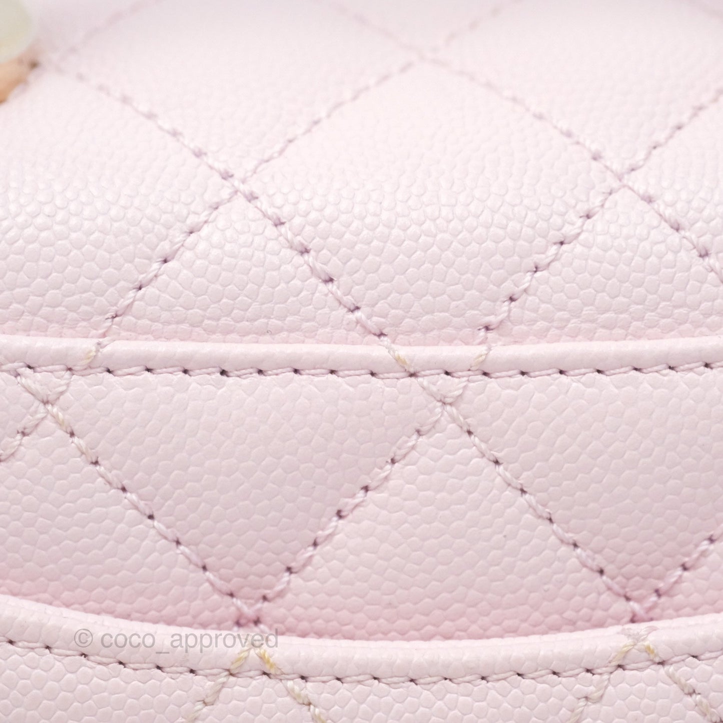 Chanel Mini Coco Handle Quilted Light Pink Caviar Gold Hardware