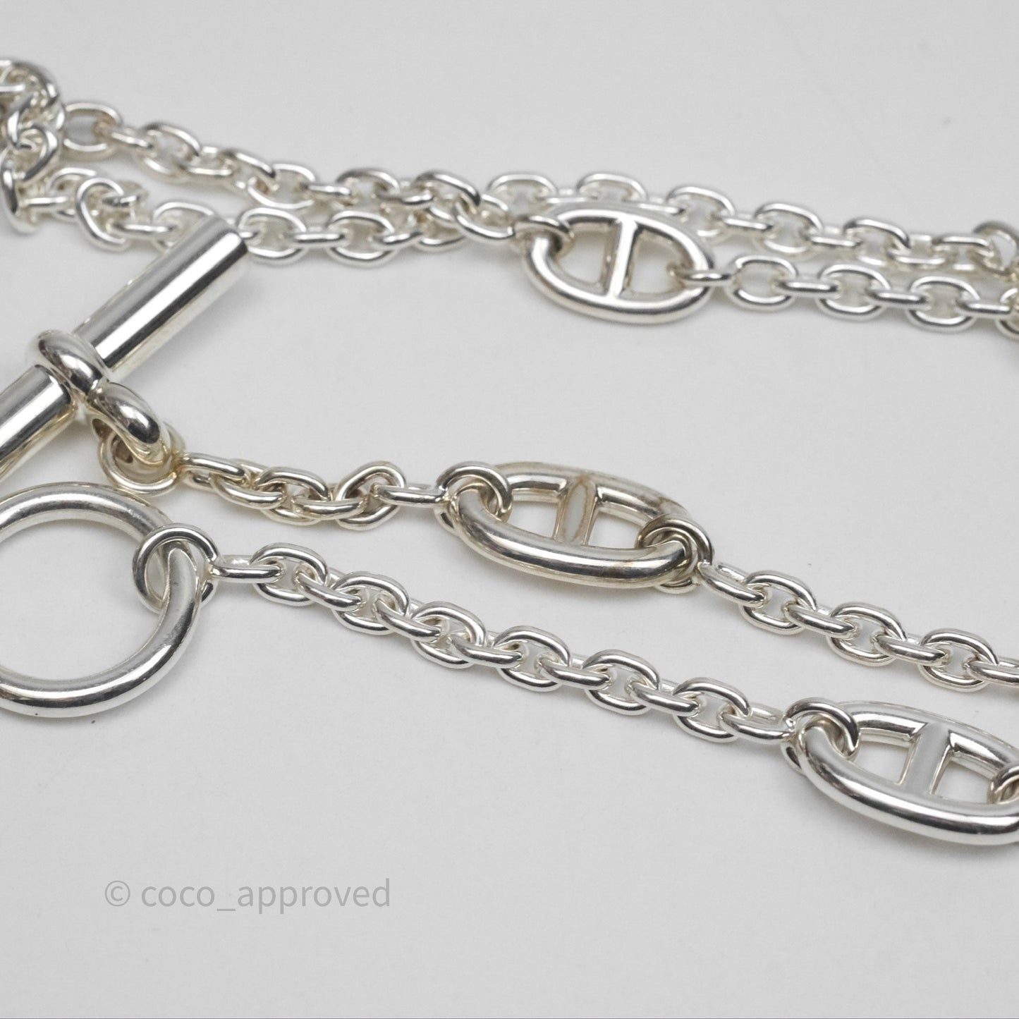 Hermès Farandole Long Necklace 160 in Sterling Silver