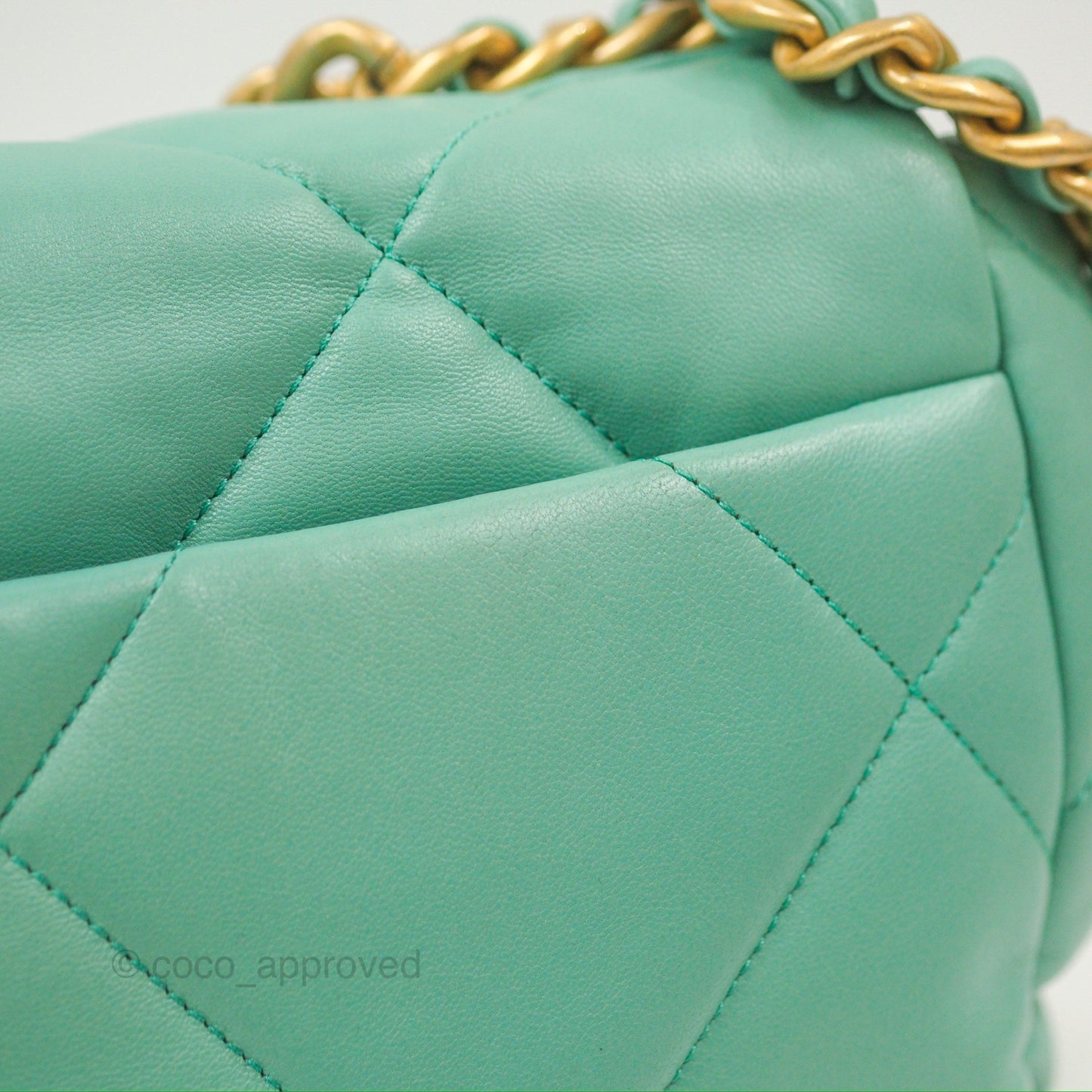 Chanel 19 Small Tiffany Blue Mixed Hardware