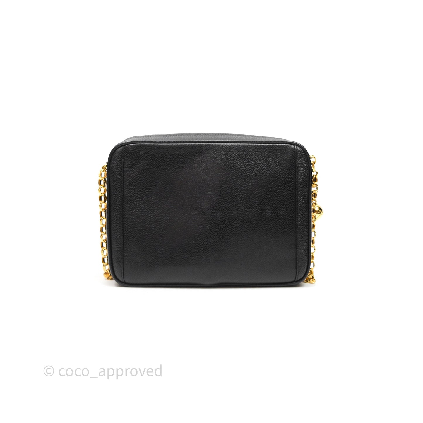 Chanel Vintage CC Camera Bag Black Caviar 24 Gold Hardware