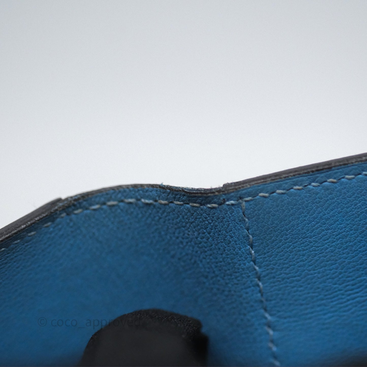 Hermès Kelly Depliant Wallet Blue Epsom Gold Hardware