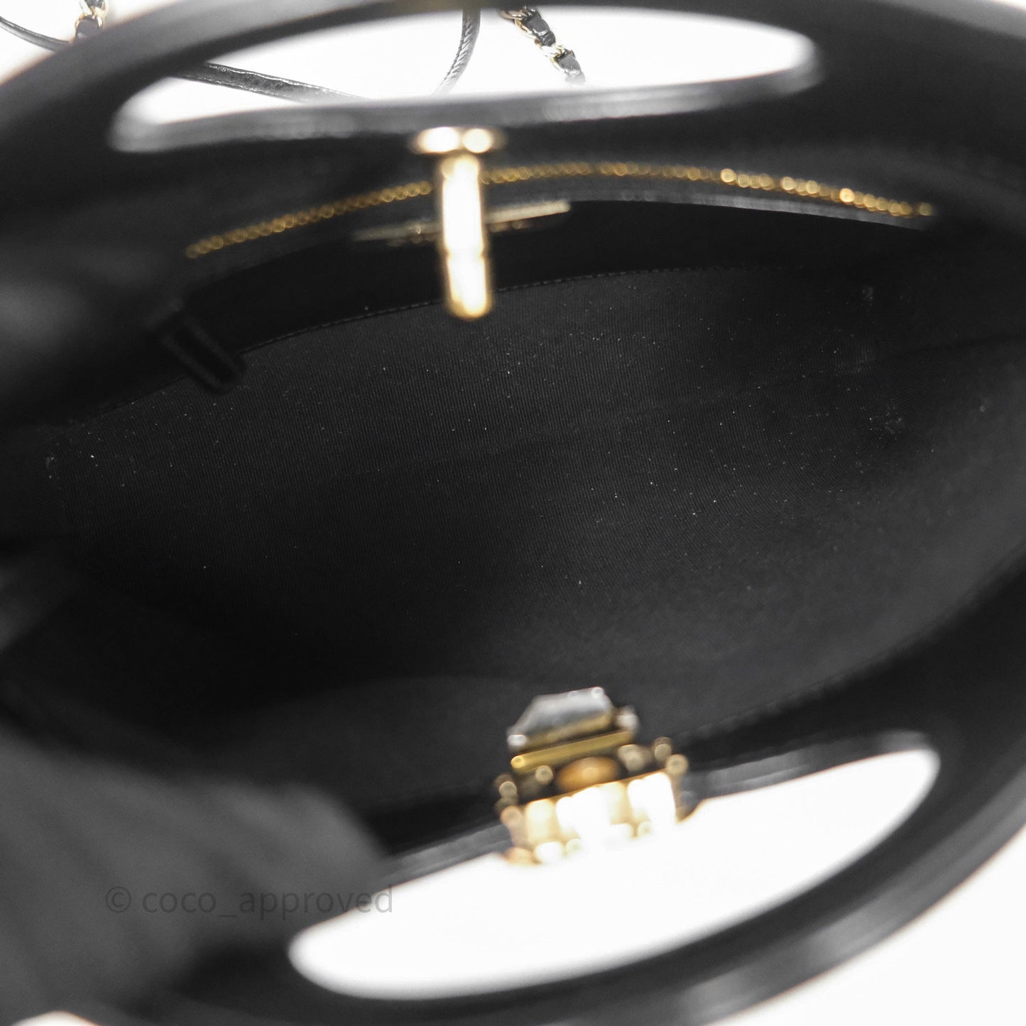 Chanel 31 Mini Black Shiny Lambskin Gold Hardware