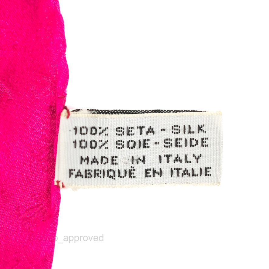 Chanel Silk Gripoix Jewels Print Square Scarf Dark Fuchsia Pink