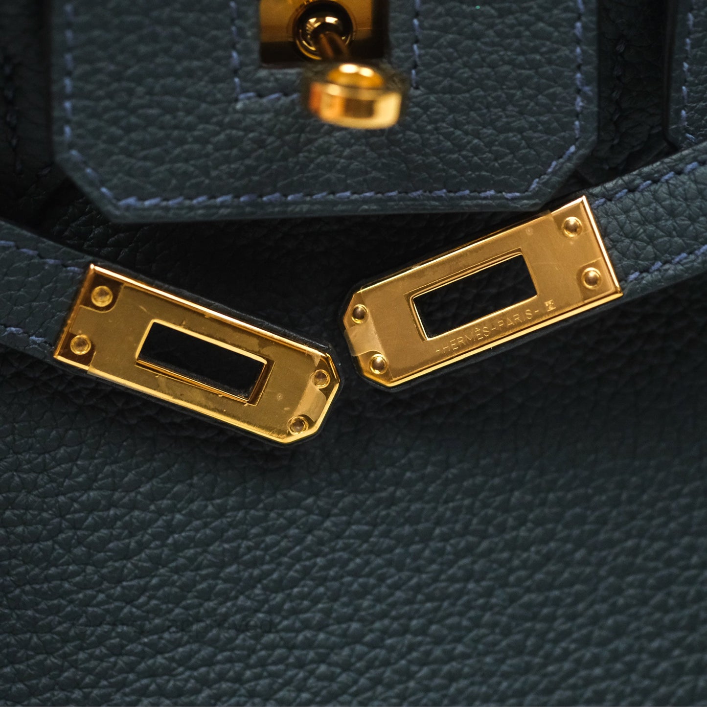 Hermès Birkin 25 Retourne Vert Rousseau V0 Togo Gold Hardware