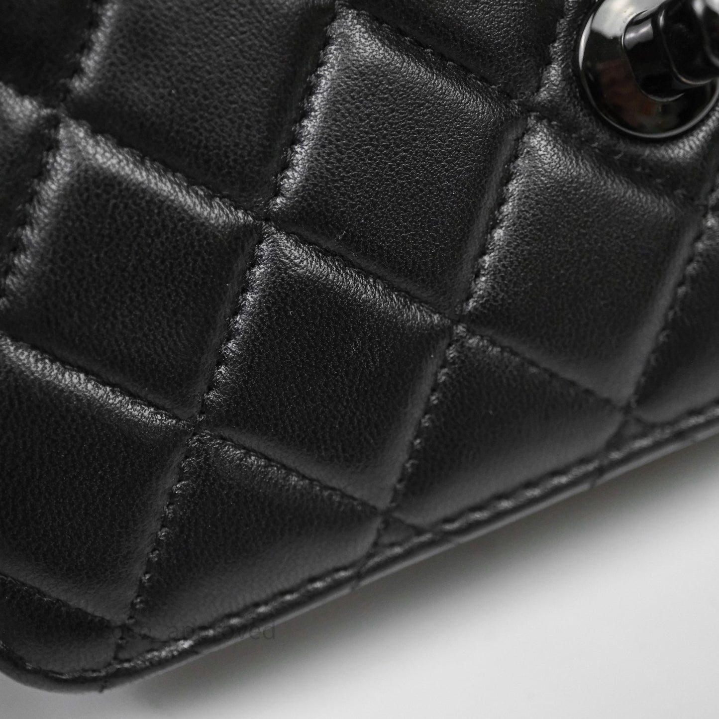 Chanel Quilted Trendy CC WOC Wallet On Chain So Black Lambskin