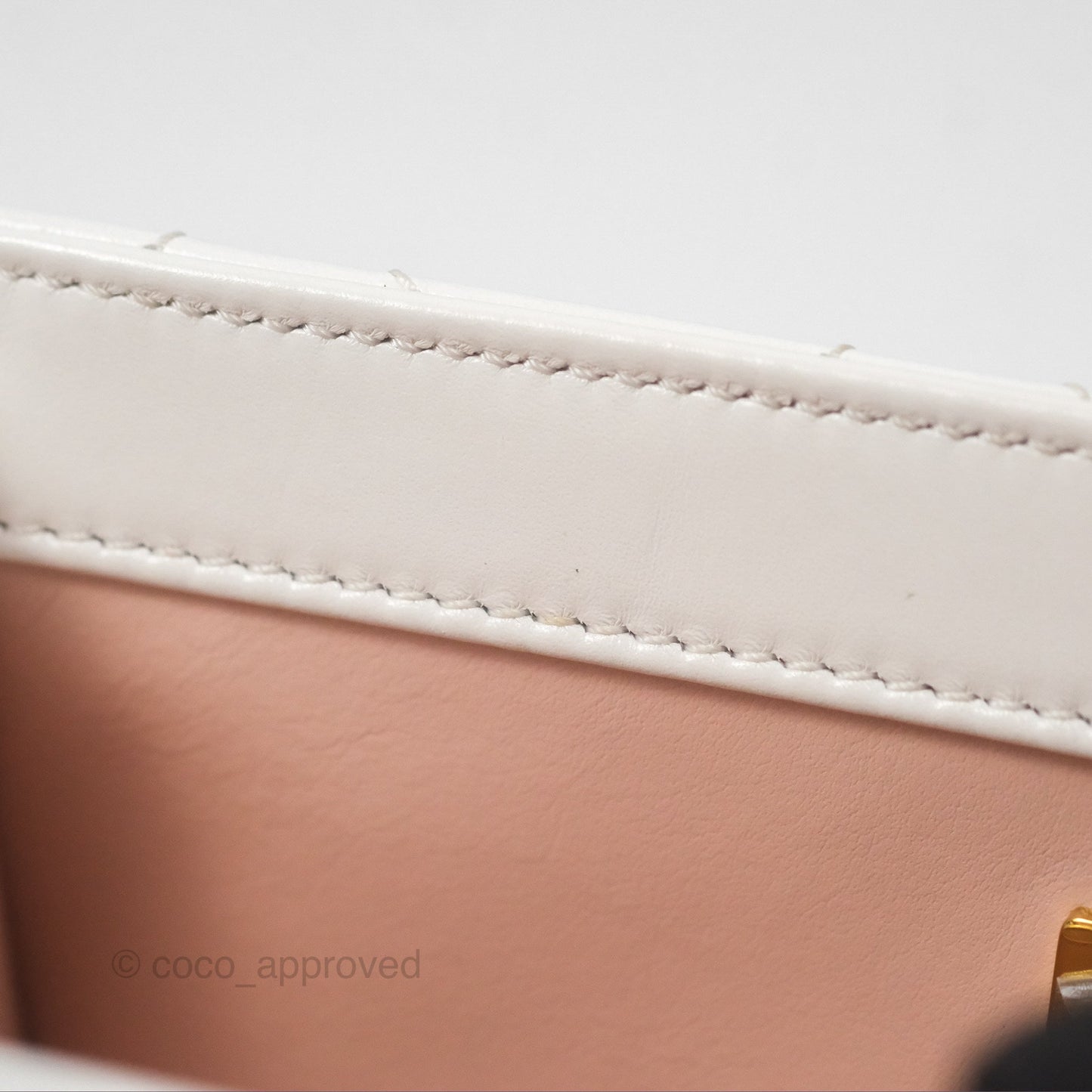 Chanel Quilted Mini Perfect Fit Adjustable White Calfskin Gold Hardware 24C