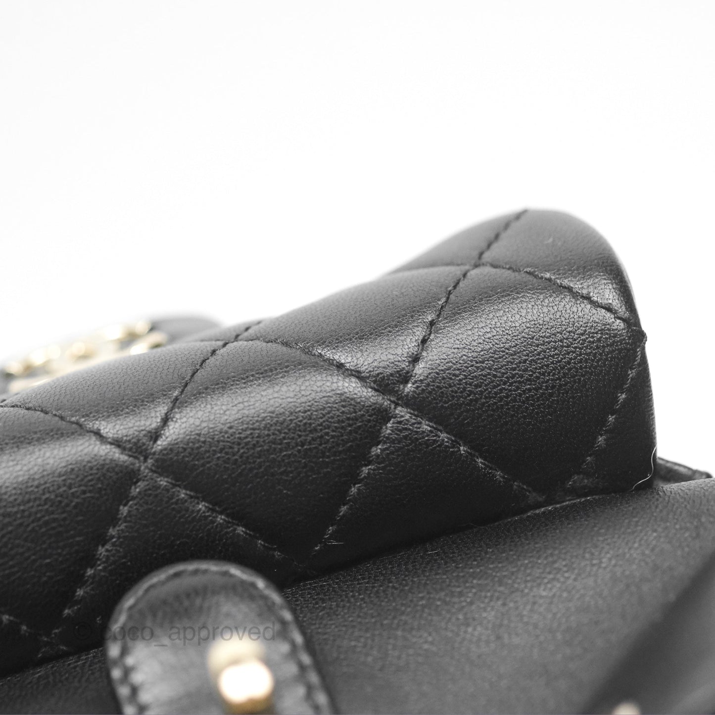 Chanel Quilted Small Duma Drawstring Backpack Black Lambskin