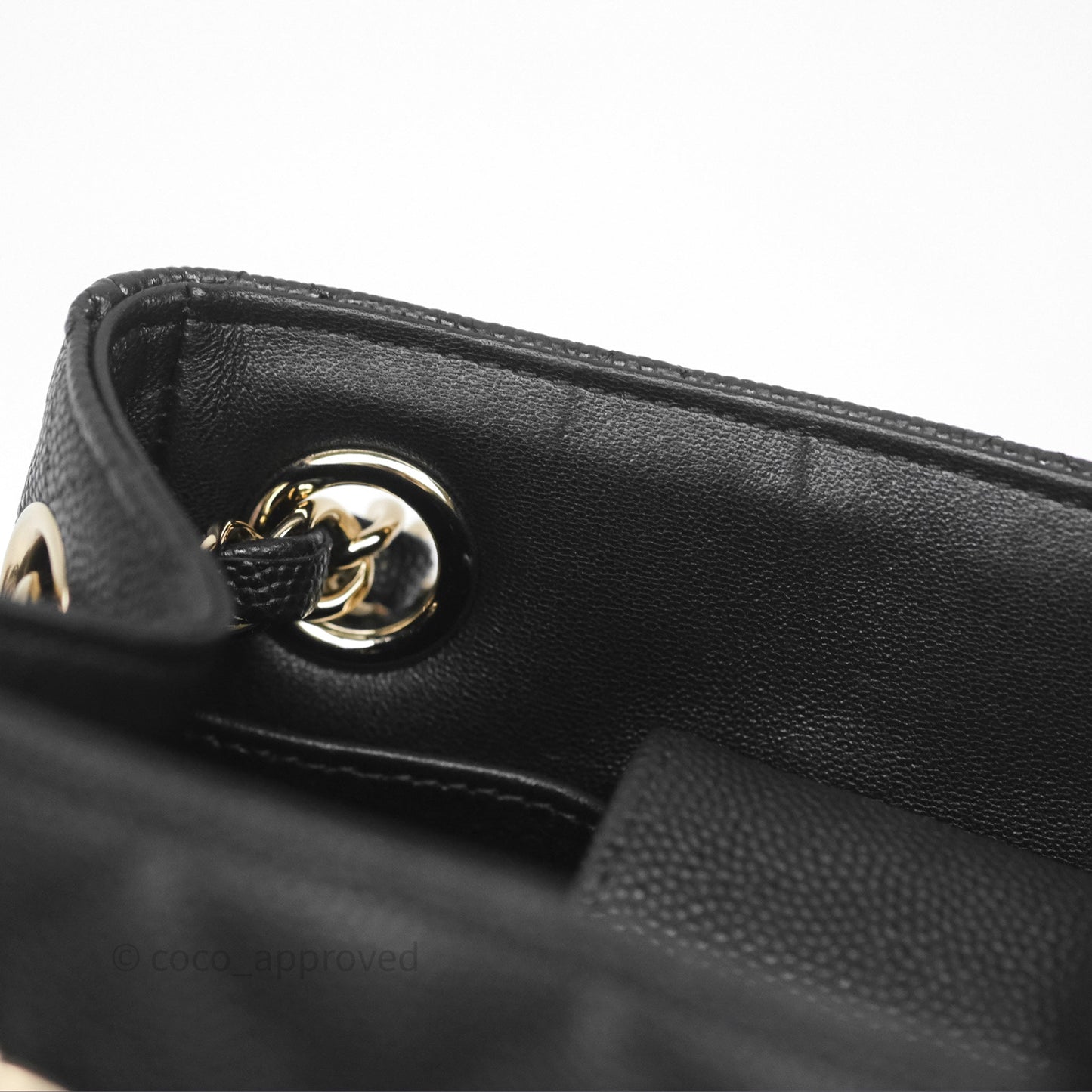 Chanel Mini Bucket Tote Black Caviar Gold Hardware 22S