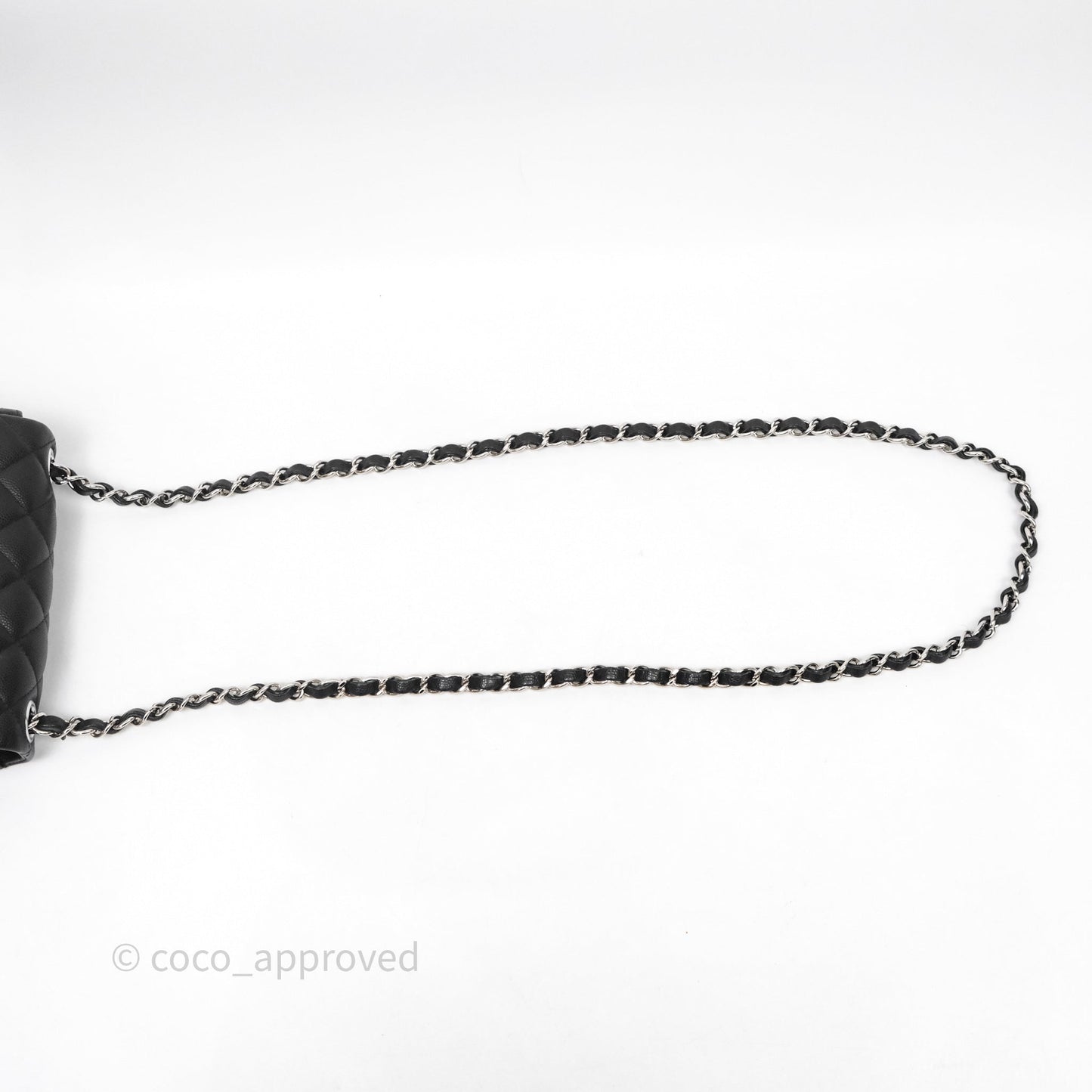Chanel Mini Square Quilted Black Caviar Silver Hardware