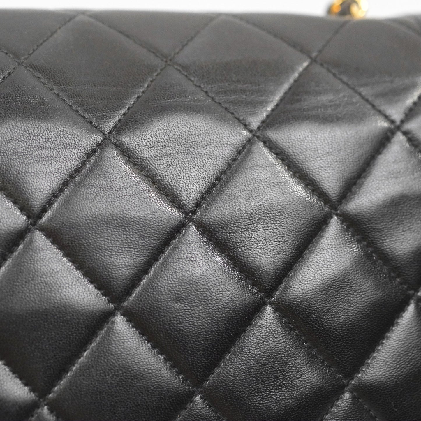 Chanel Vintage Quilted Medium Classic Diana Flap Bag Black Lambskin 24K Gold Hardware