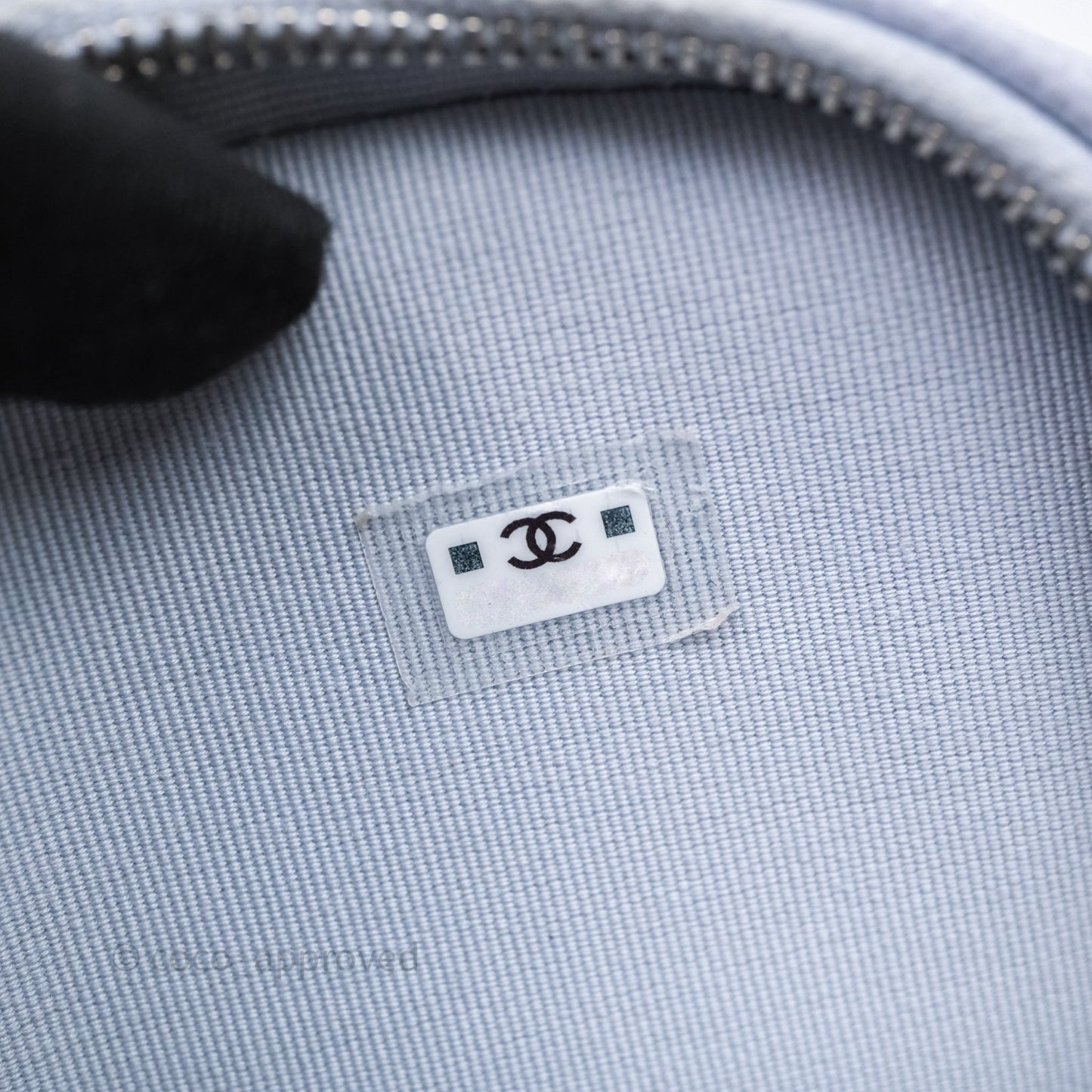 Chanel Classic Mini Backpack Light Blue Caviar Silver Hardware