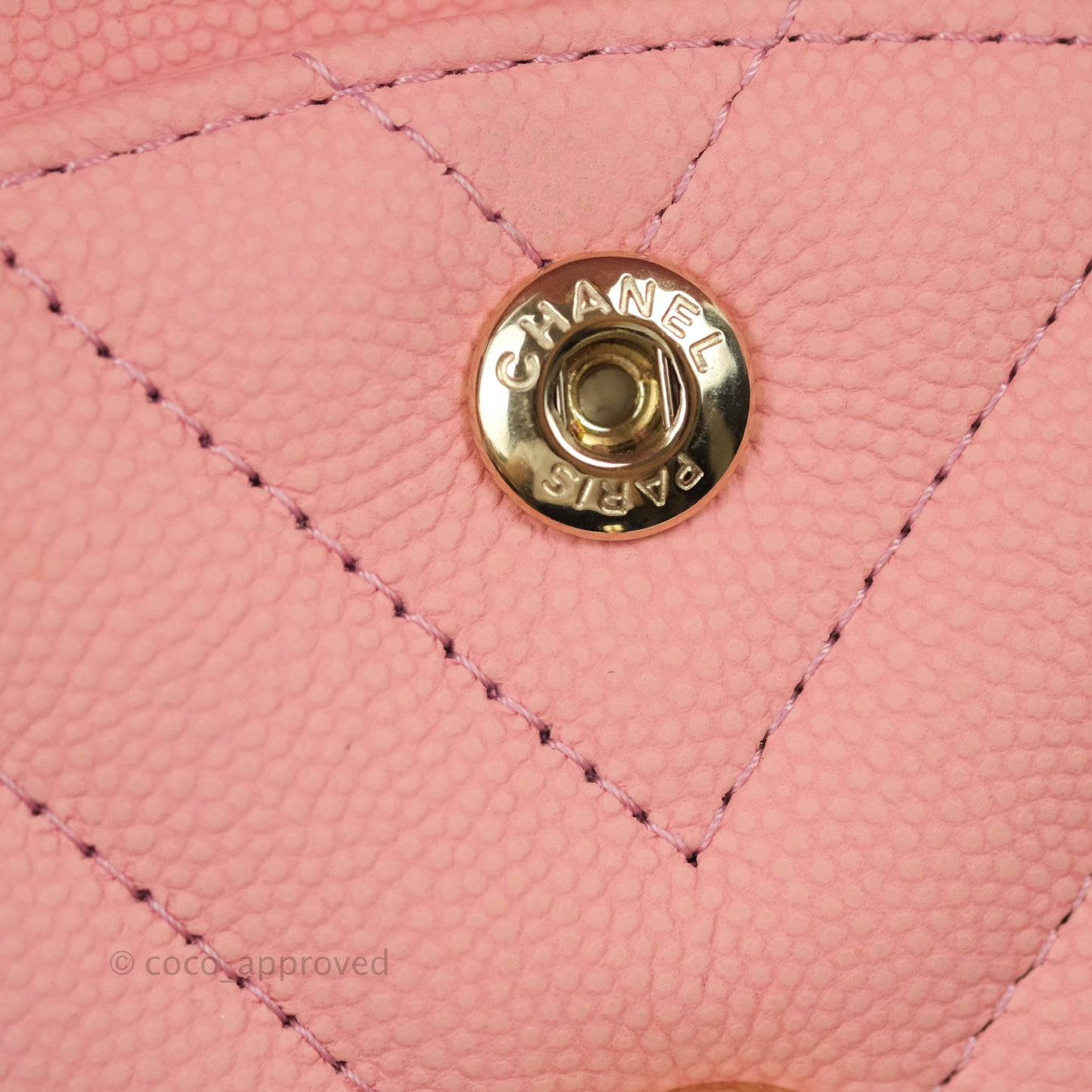 Chanel Classic Chevron S/M Small Double Flap Pink Matte Caviar Gold Hardware