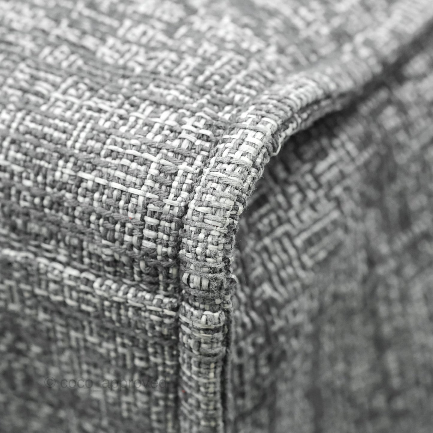Chanel Large Deauville Charcoal Grey Tweed