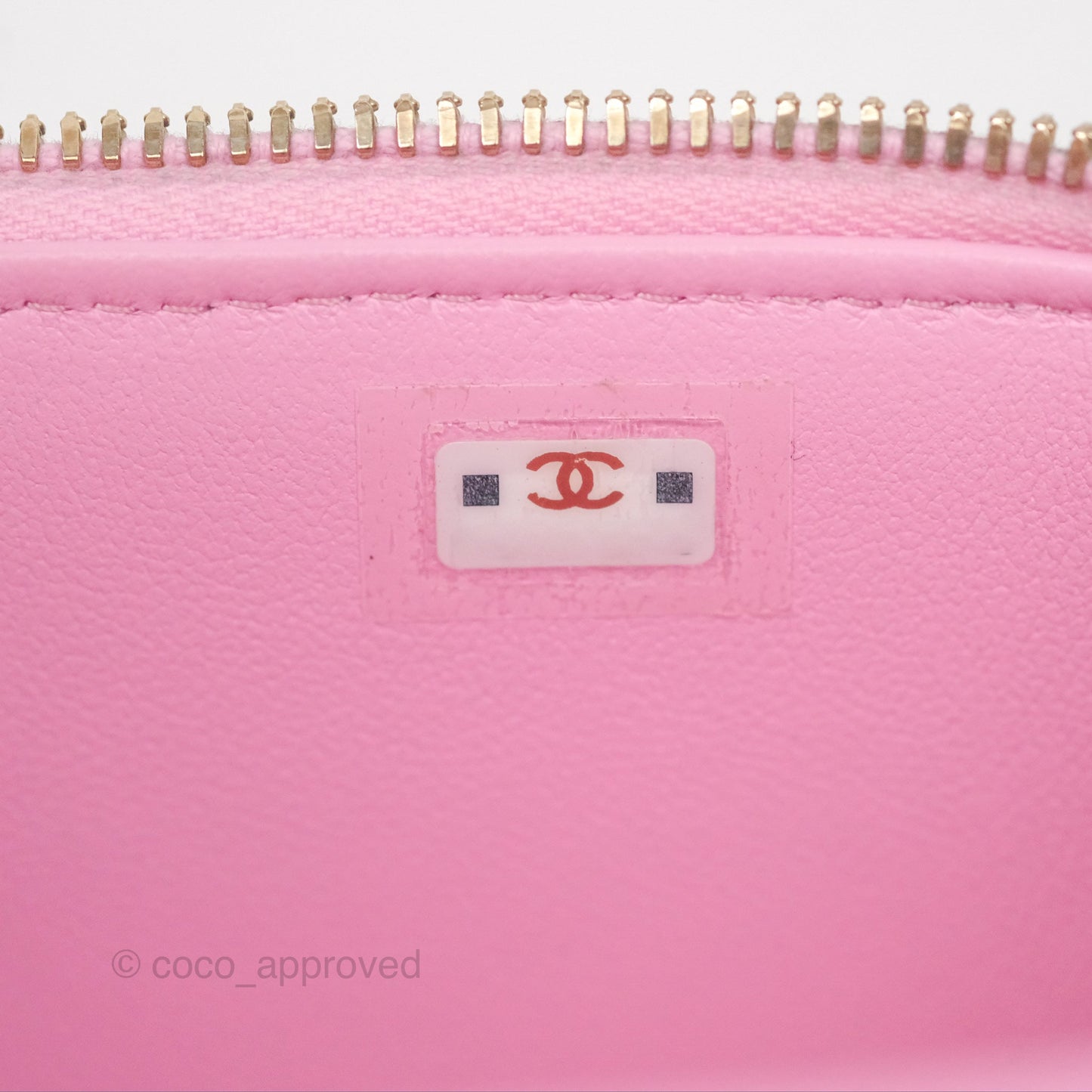Chanel Vanity with Heart Adjustable Chain Pink Caviar Aged Gold Hardware
