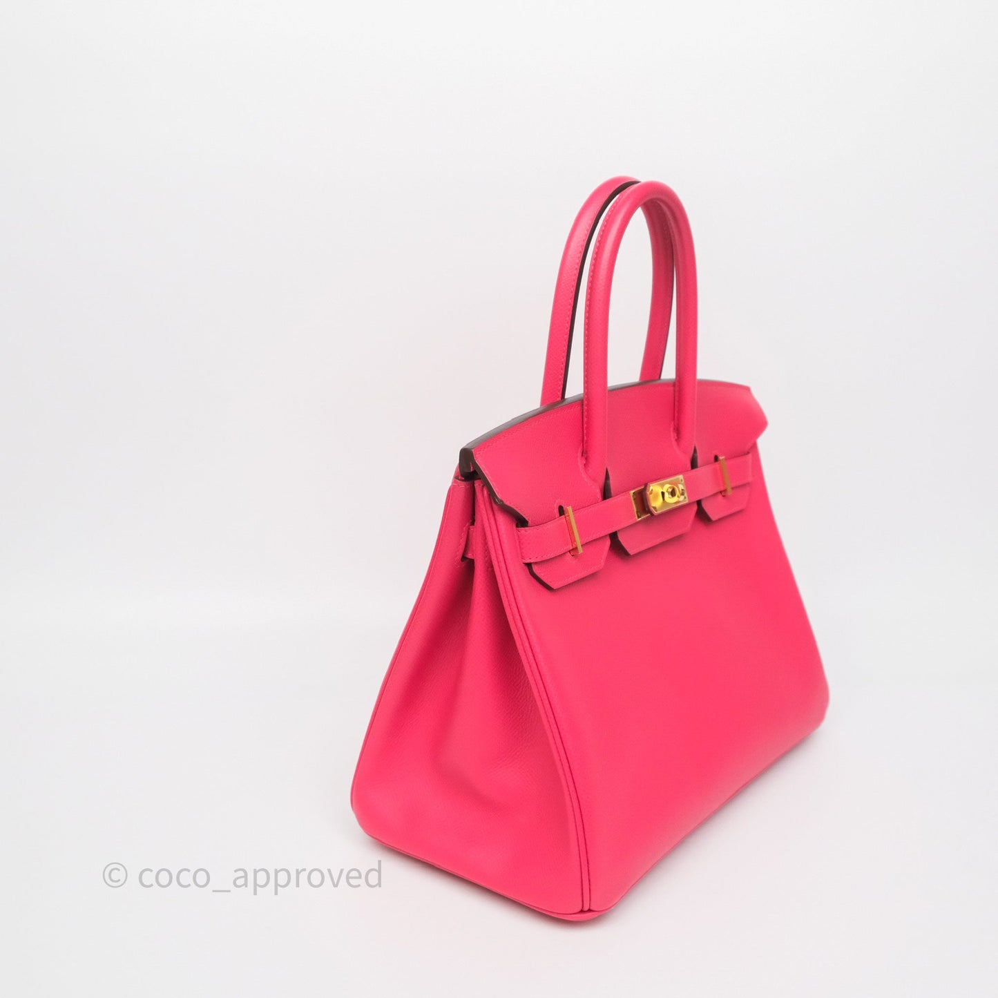 Hermès Birkin Retourne 30 Rose Extreme I6 Epsom Gold Hardware
