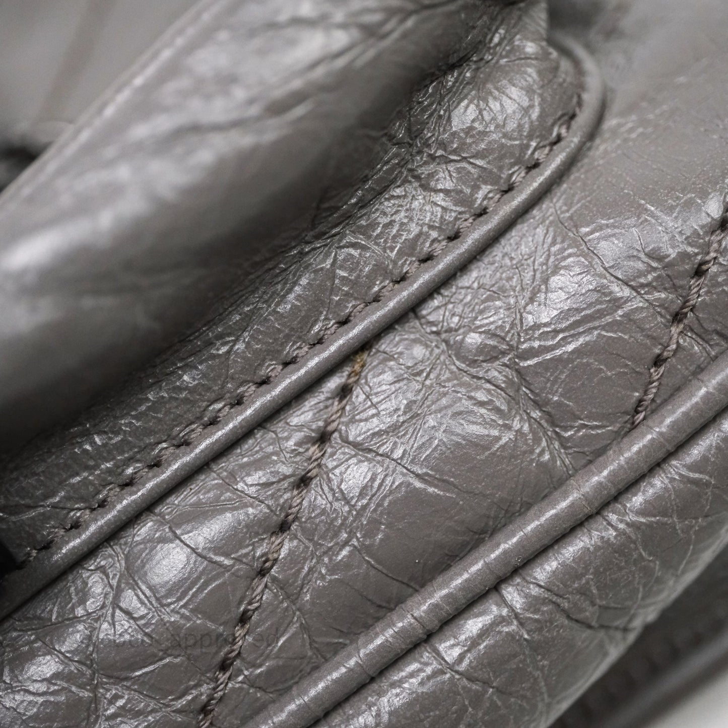 Saint Laurent Medium Niki Chain Bag Crinkled Calfskin Grey